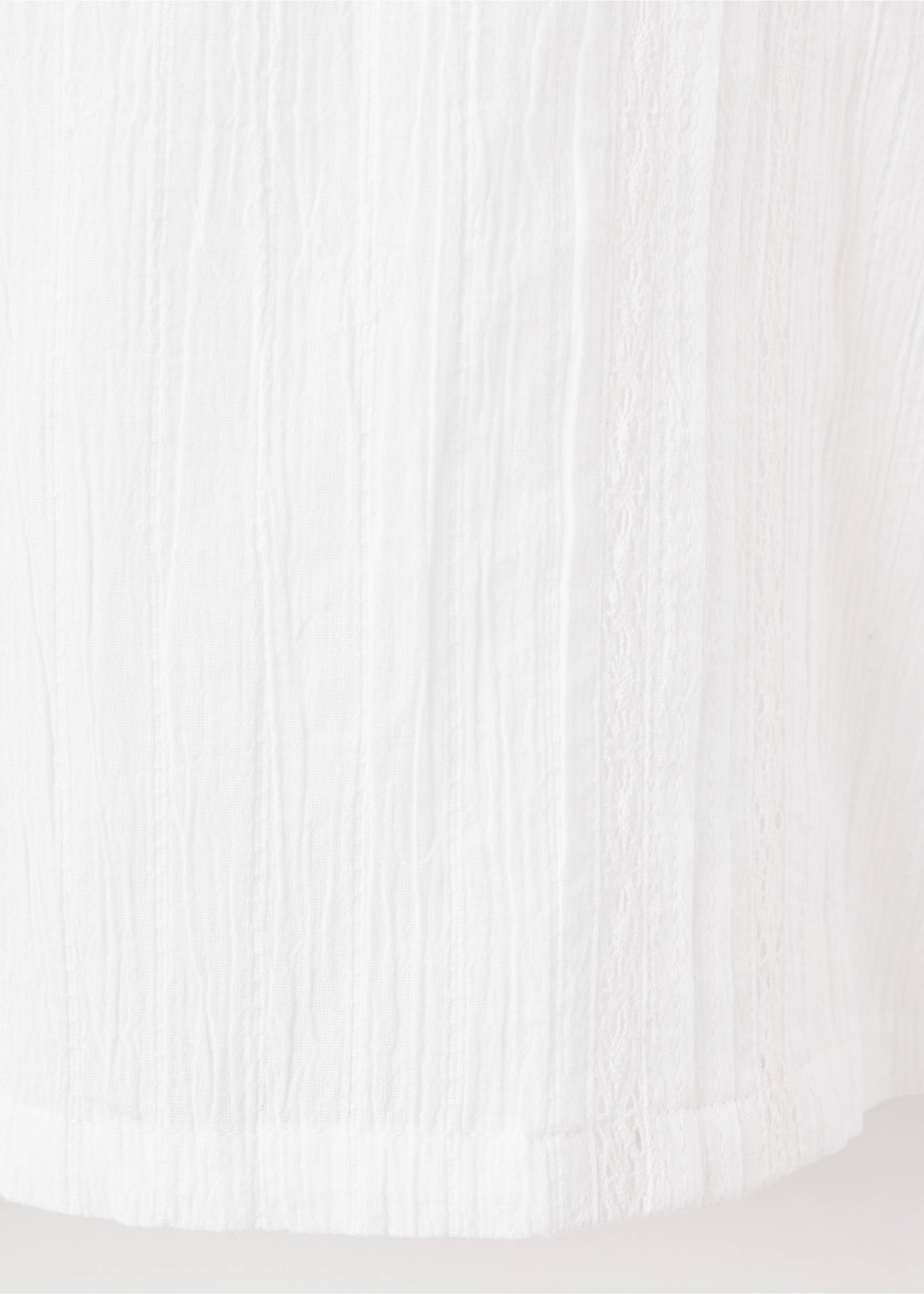 Cotton blouse with lace trim - Details of the article 0, Off White. Ref: 17028269-00.