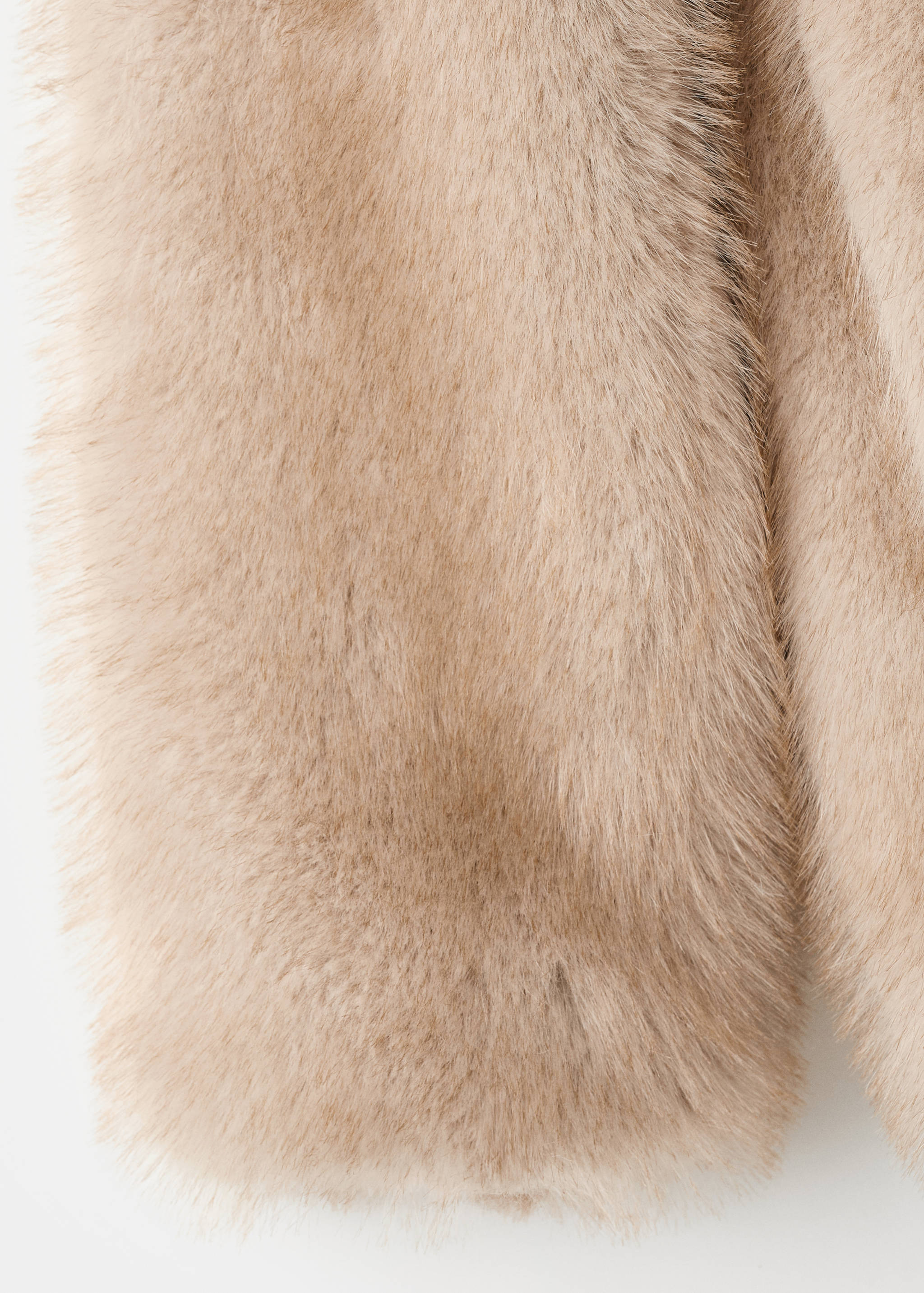Faux-fur coat with buttons - Details of the article 0