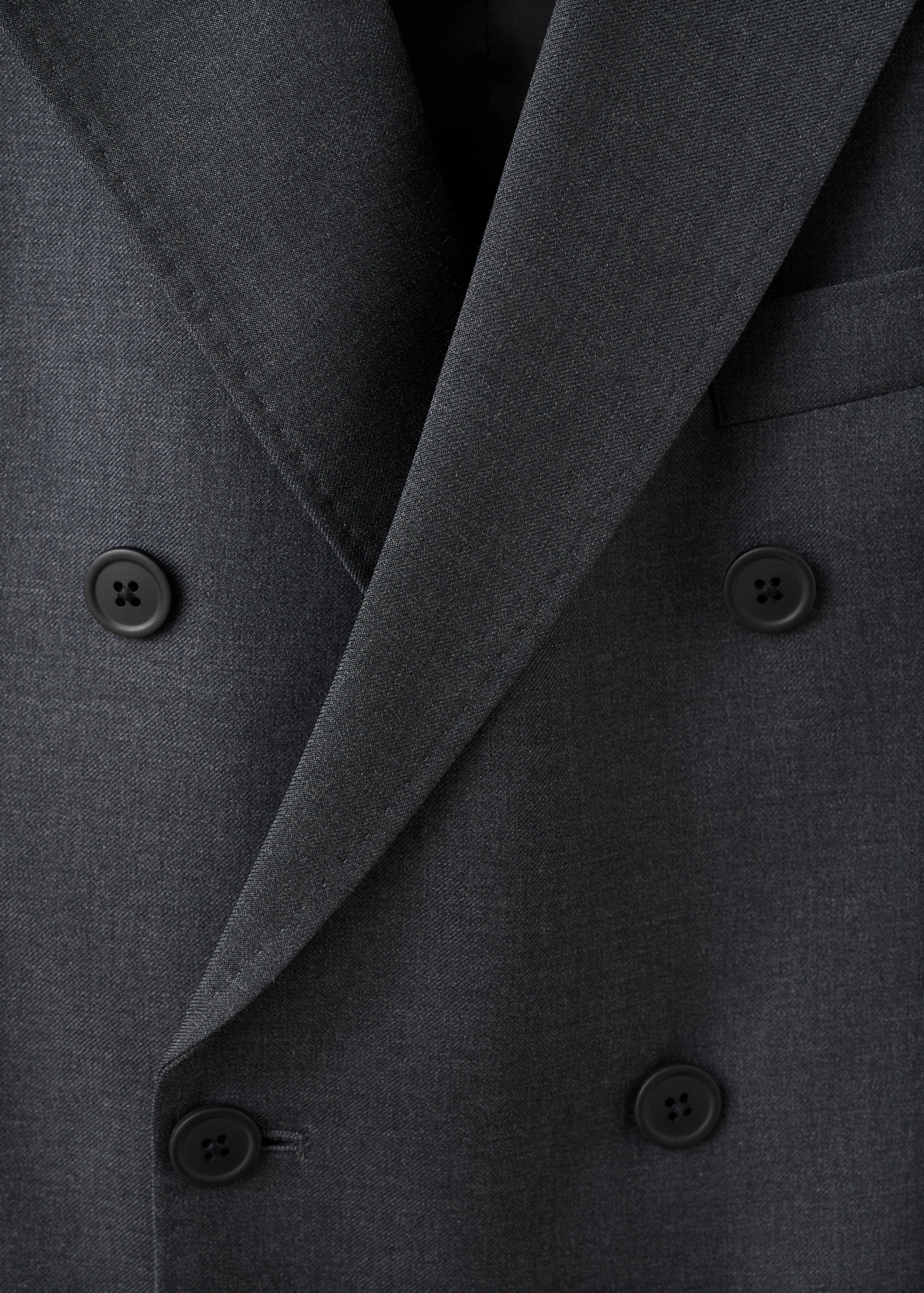 100% wool flannel double-breasted jacket - Reverse of the article