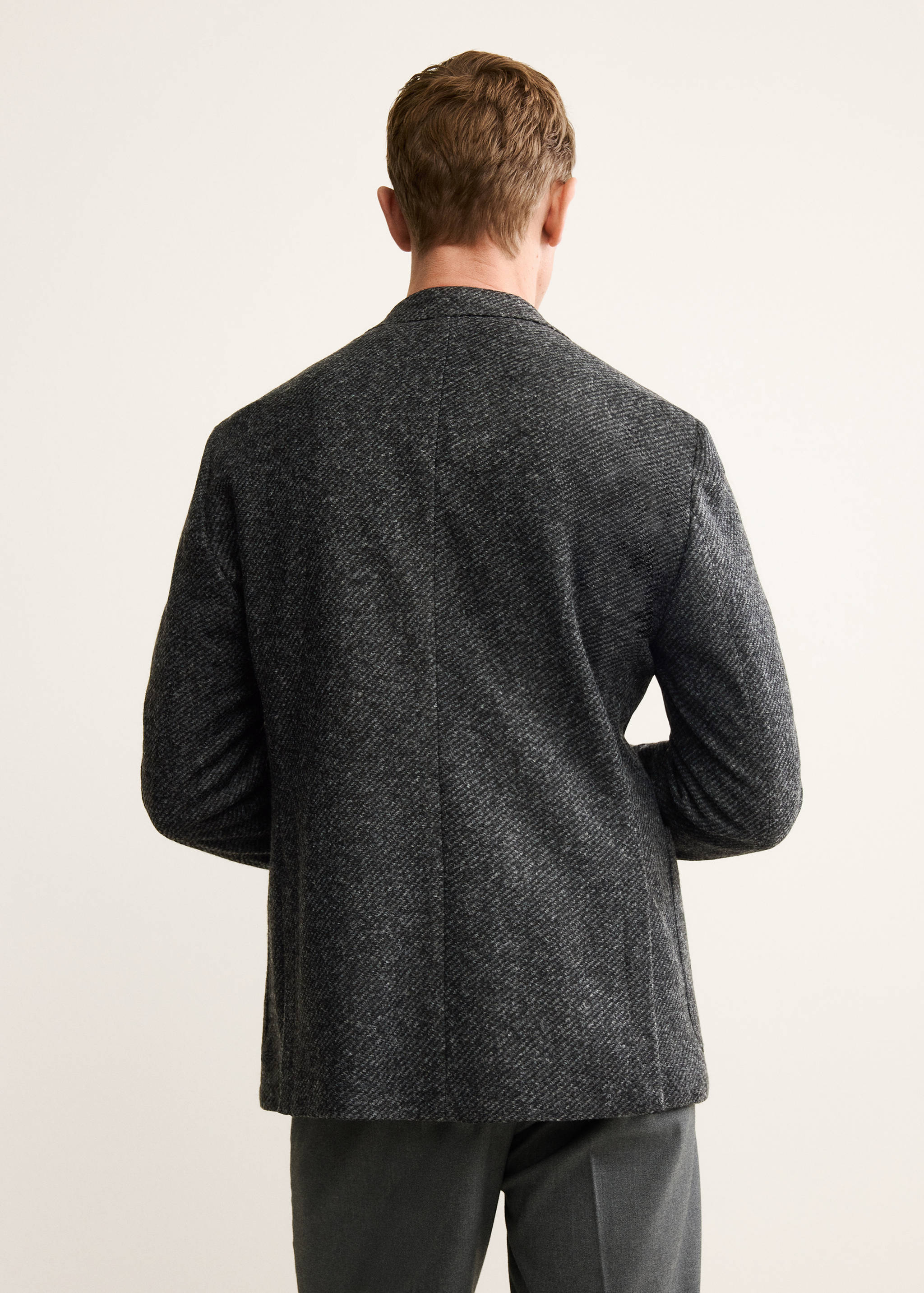 Slim fit wool blend blazer - Reverse of the article
