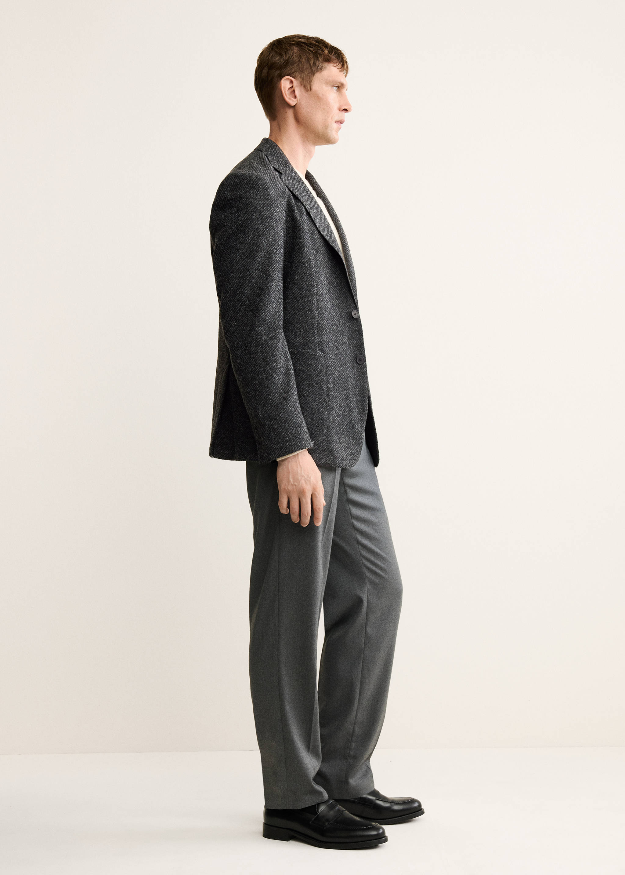 Slim fit wool blend blazer - Details of the article 2