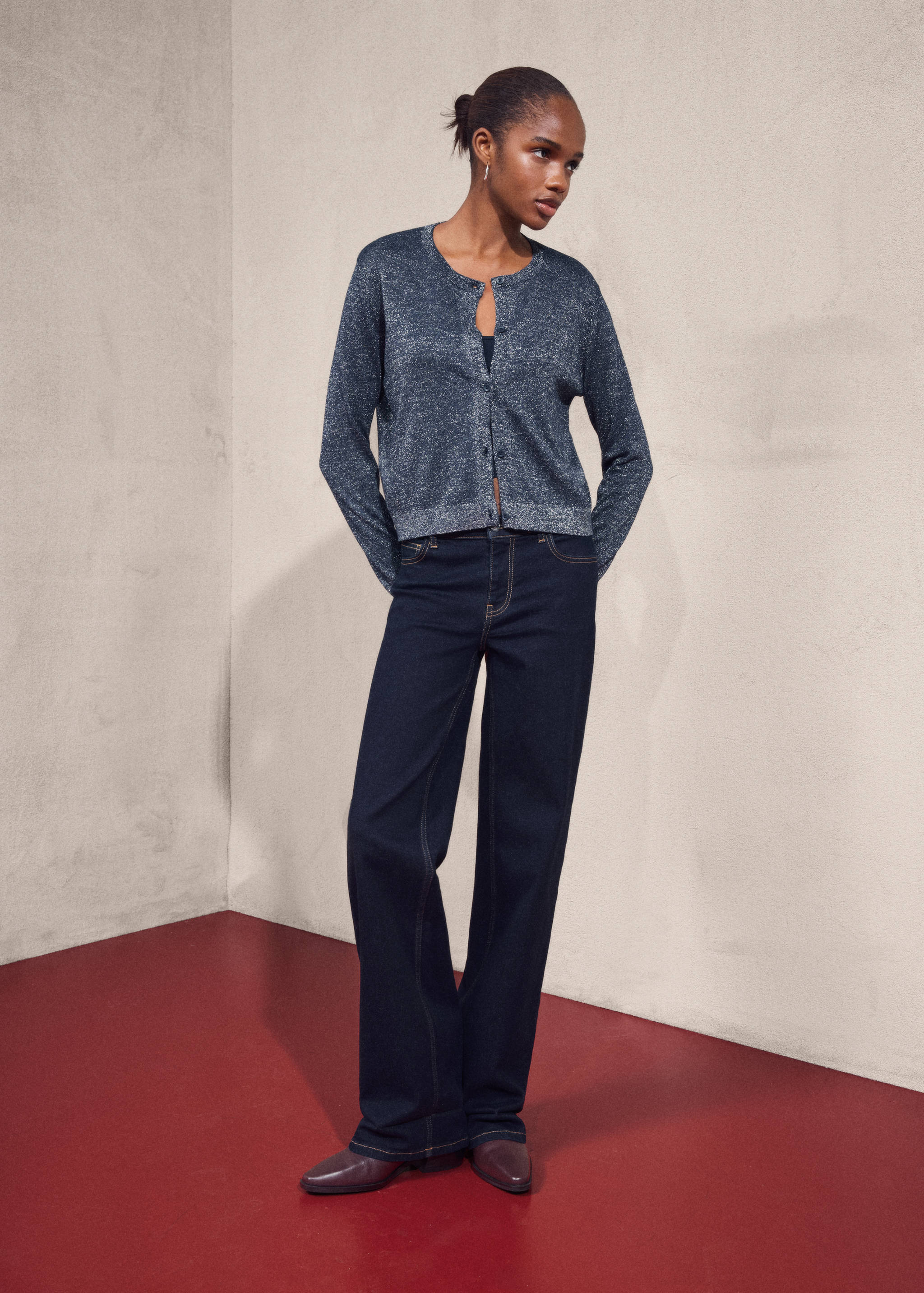 Lurex knitted cardigan - Details of the article 3