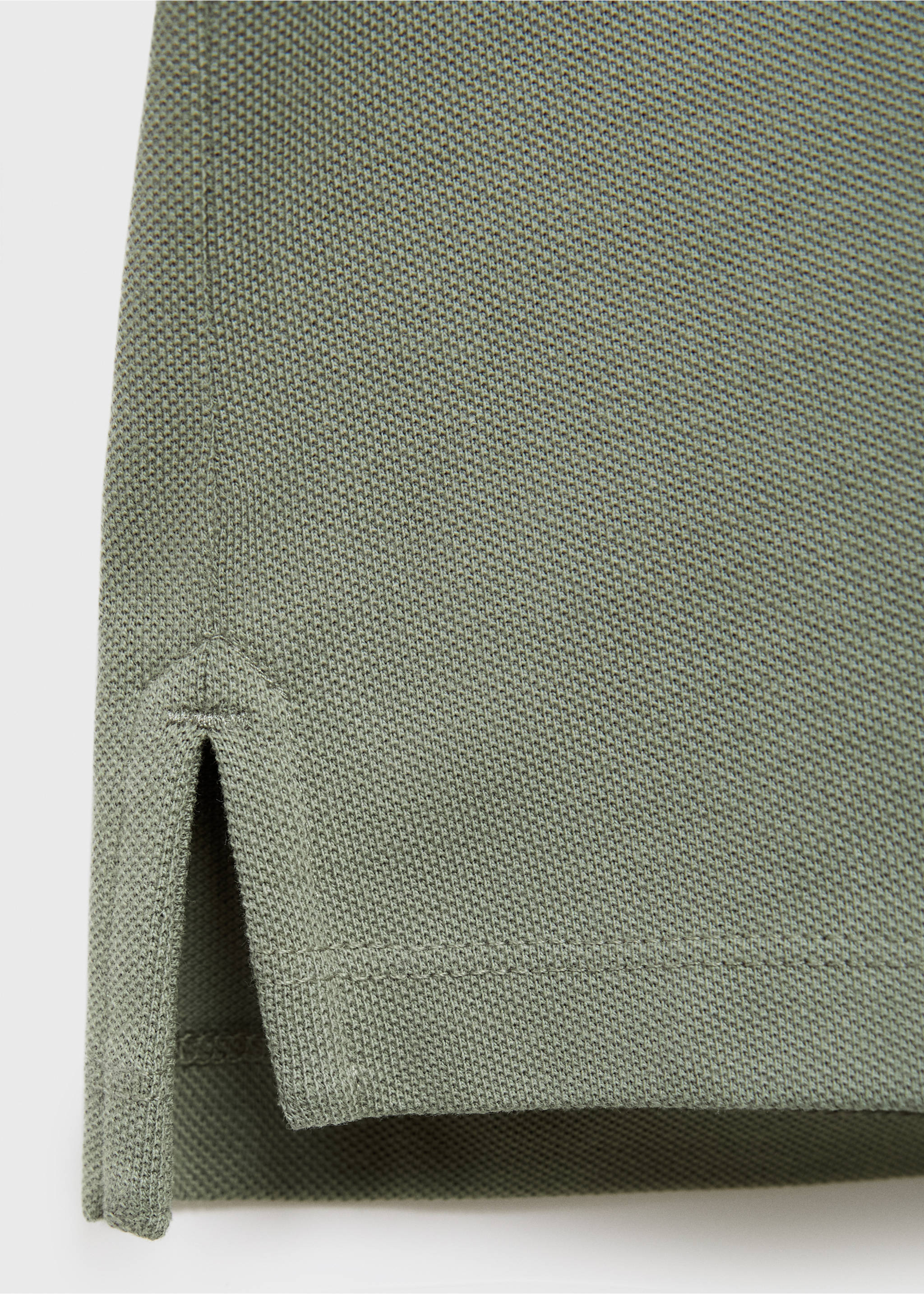 Cotton polo shirt - Details of the article 0, Khaki. Ref: 17028638-00.