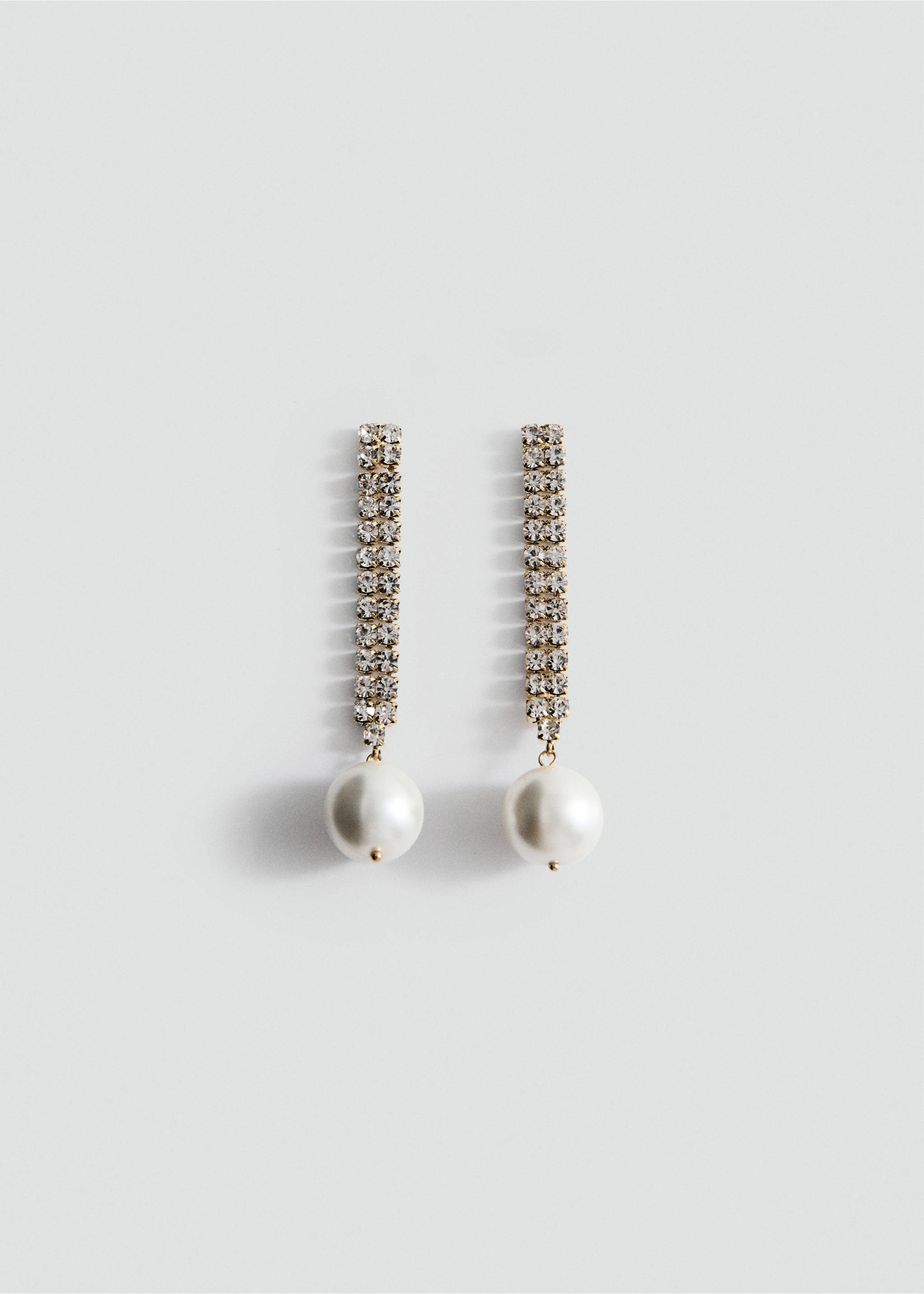 Combined pearl drop earrings - Article without model, Gold. Ref: 17028641-00.