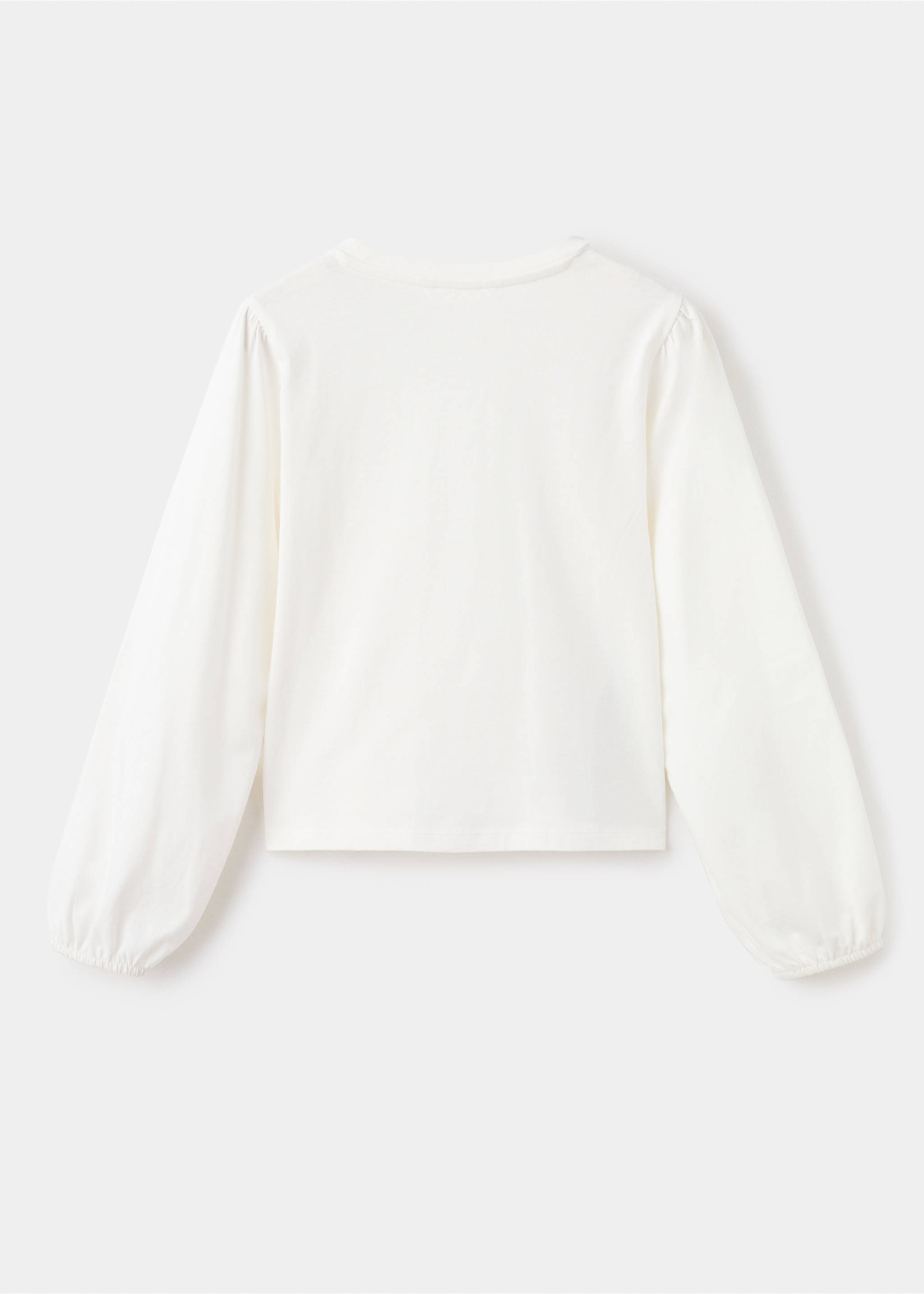 Shiny cotton T-shirt - Reverse of the article, Off White. Ref: 17029096-00.