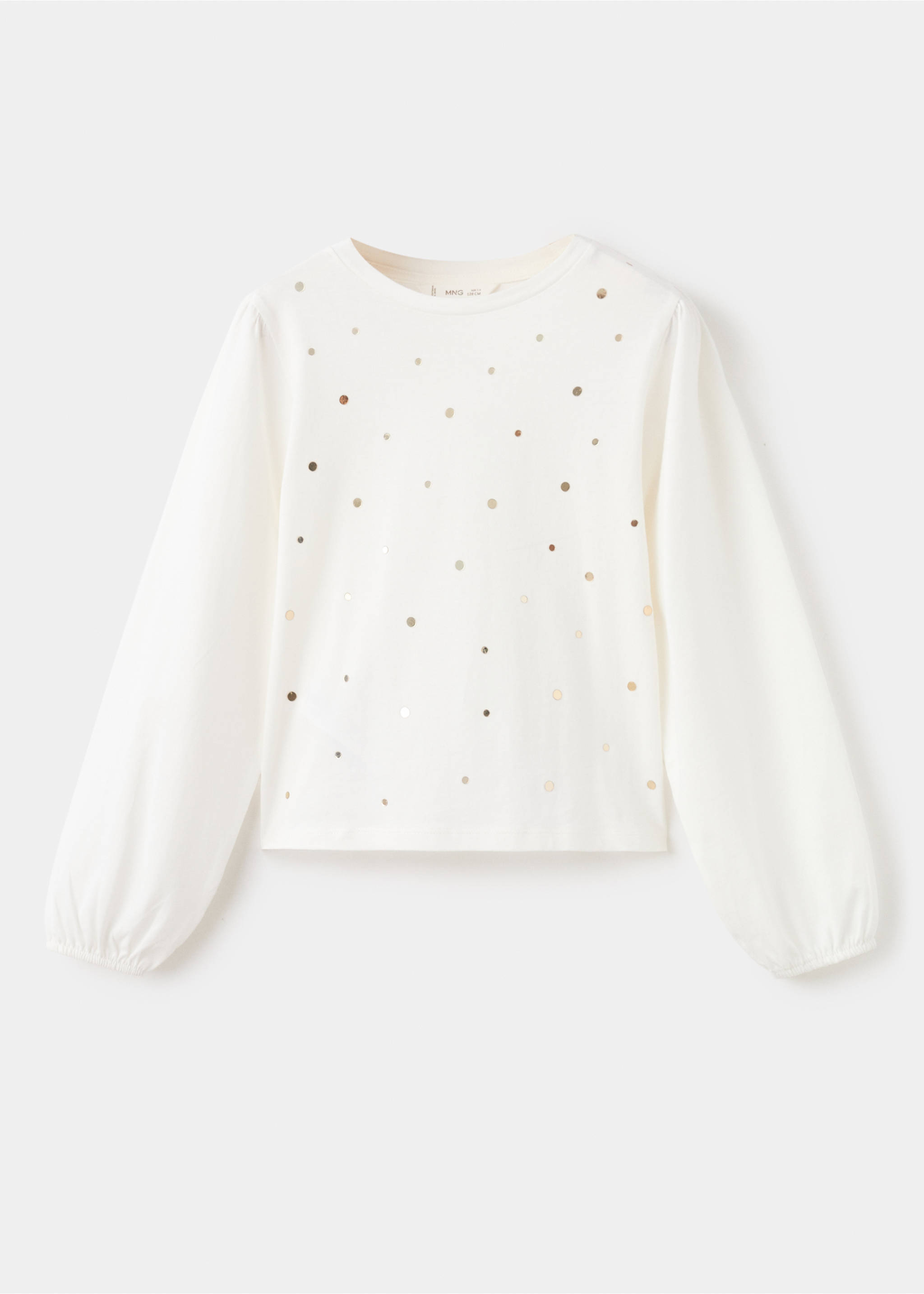 Shiny cotton T-shirt - Article without model, Off White. Ref: 17029096-00.