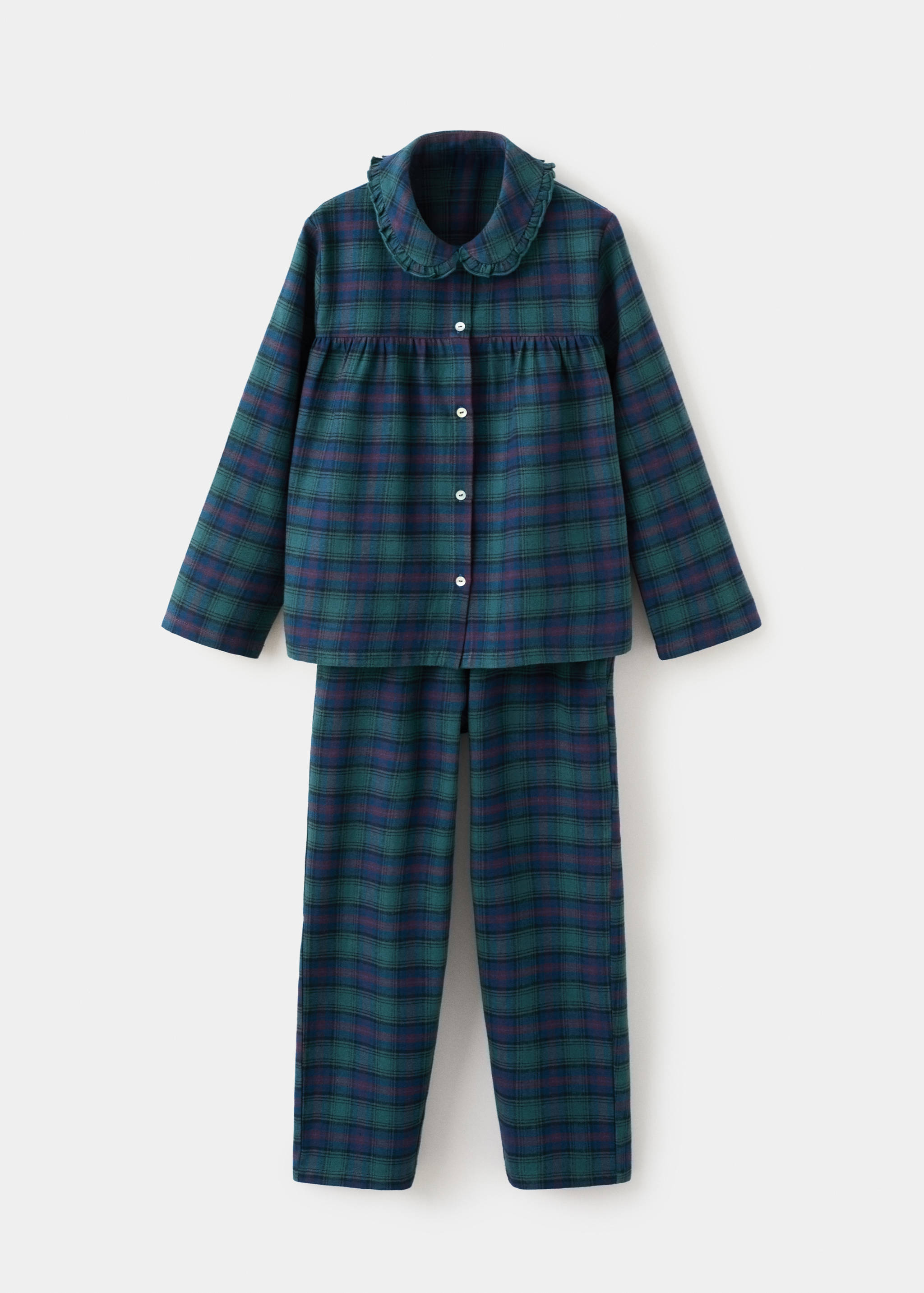 Langarm-Pyjama mit Karos - Artikel ohne Model