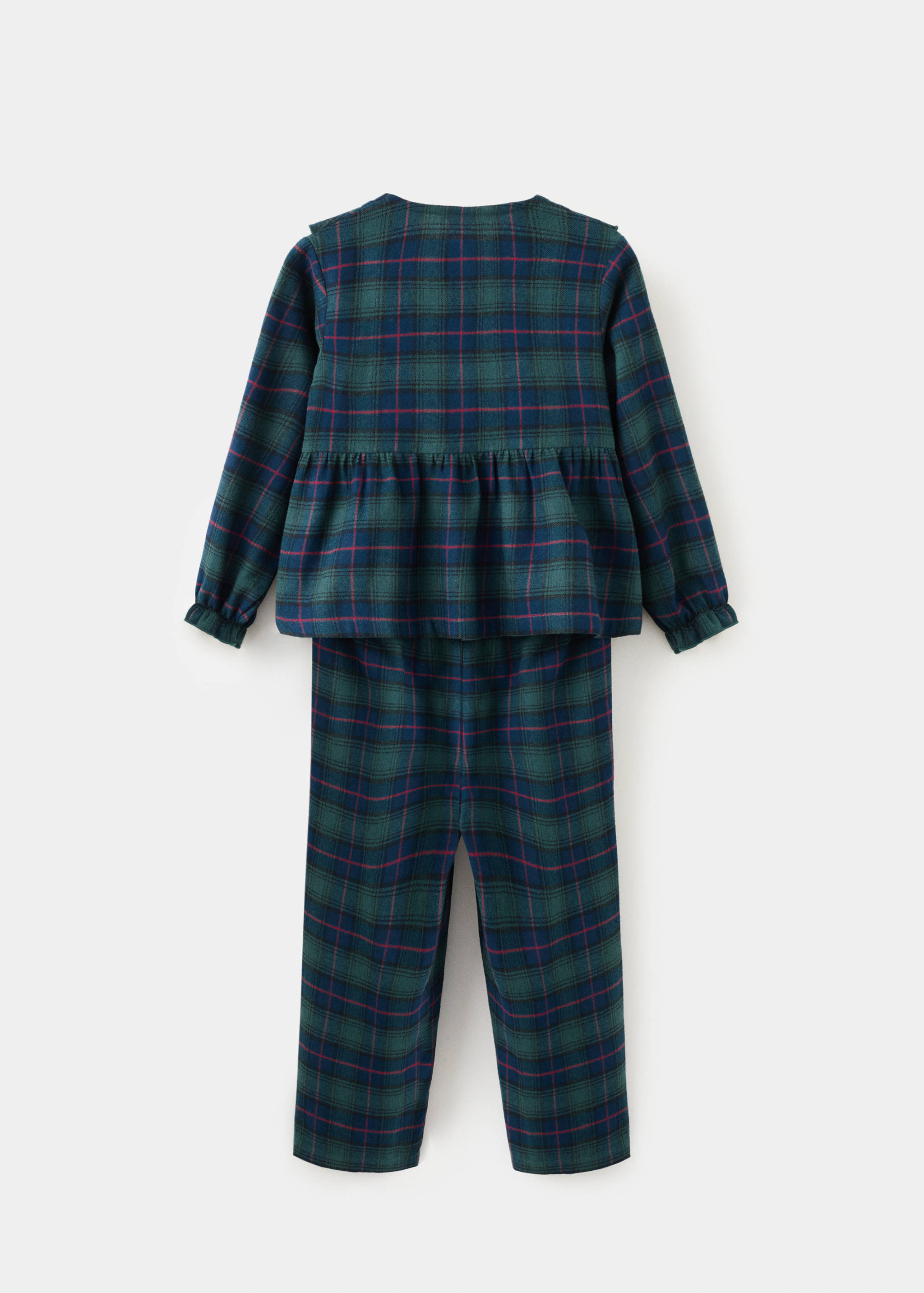 Set of long check pyjamas - Reverse of the article
