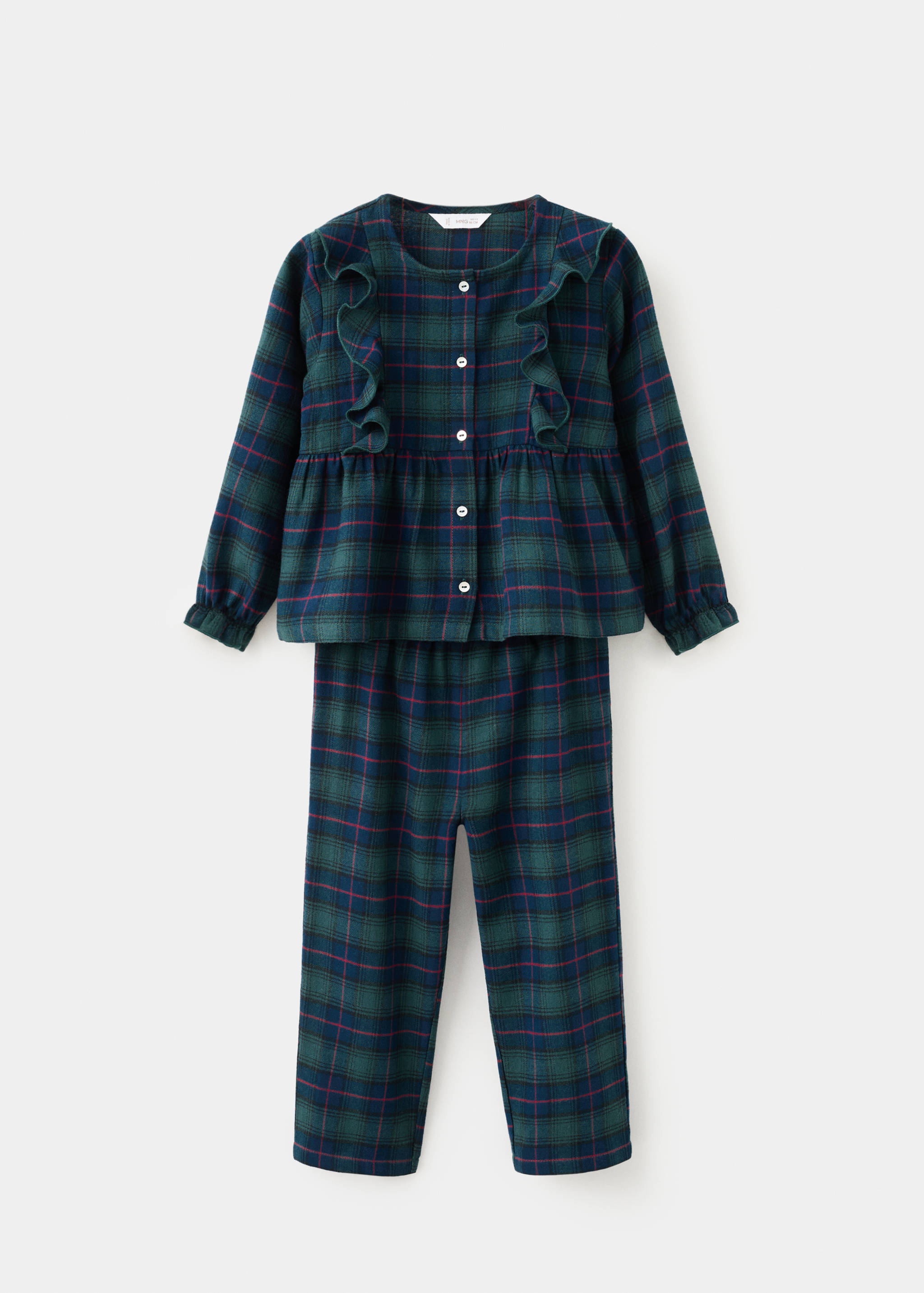 Langarm-Pyjama mit Karos - Artikel ohne Model