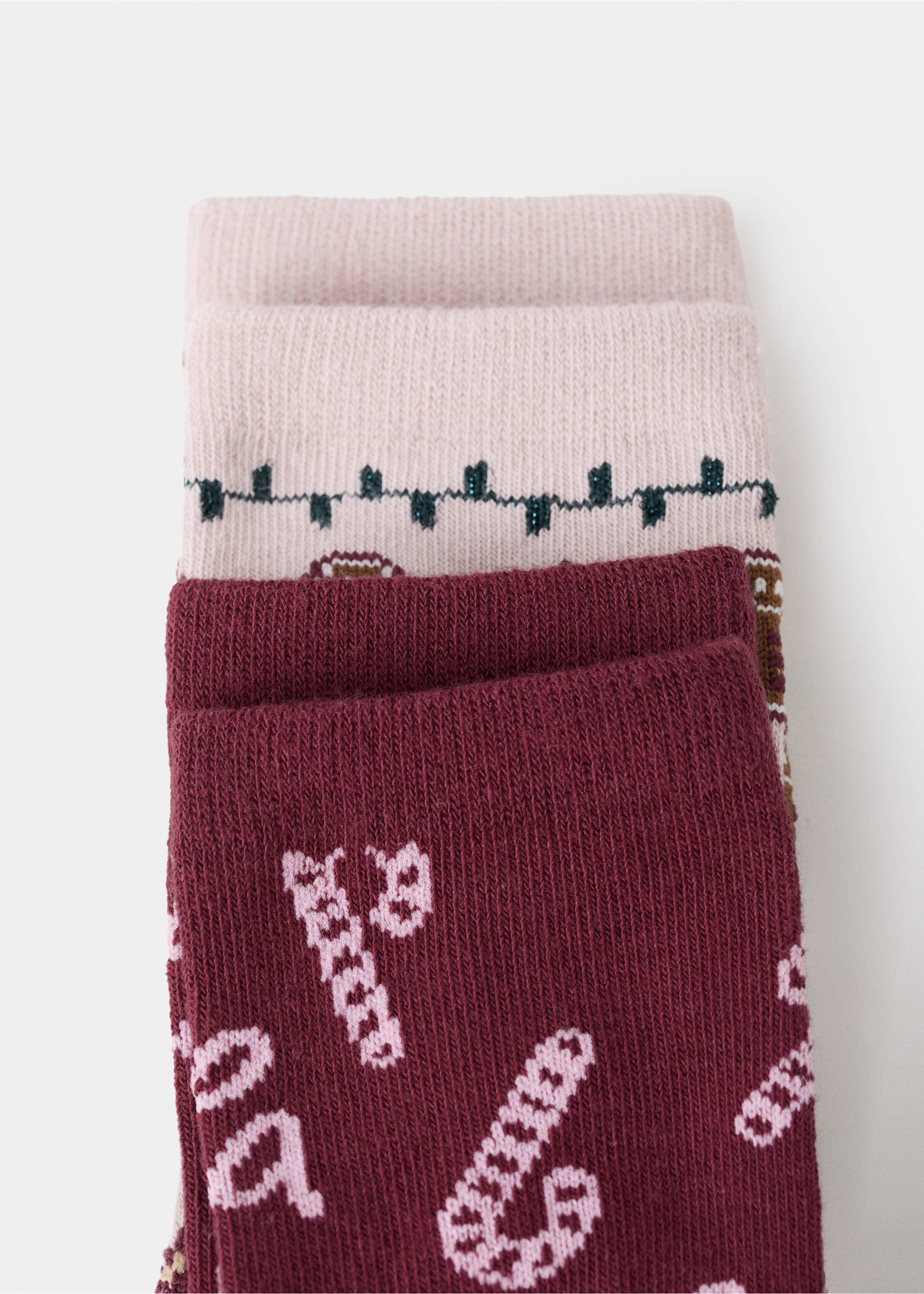 2 pack Christmas printed socks - Details of the article 8, Pink. Ref: 17029104-00.