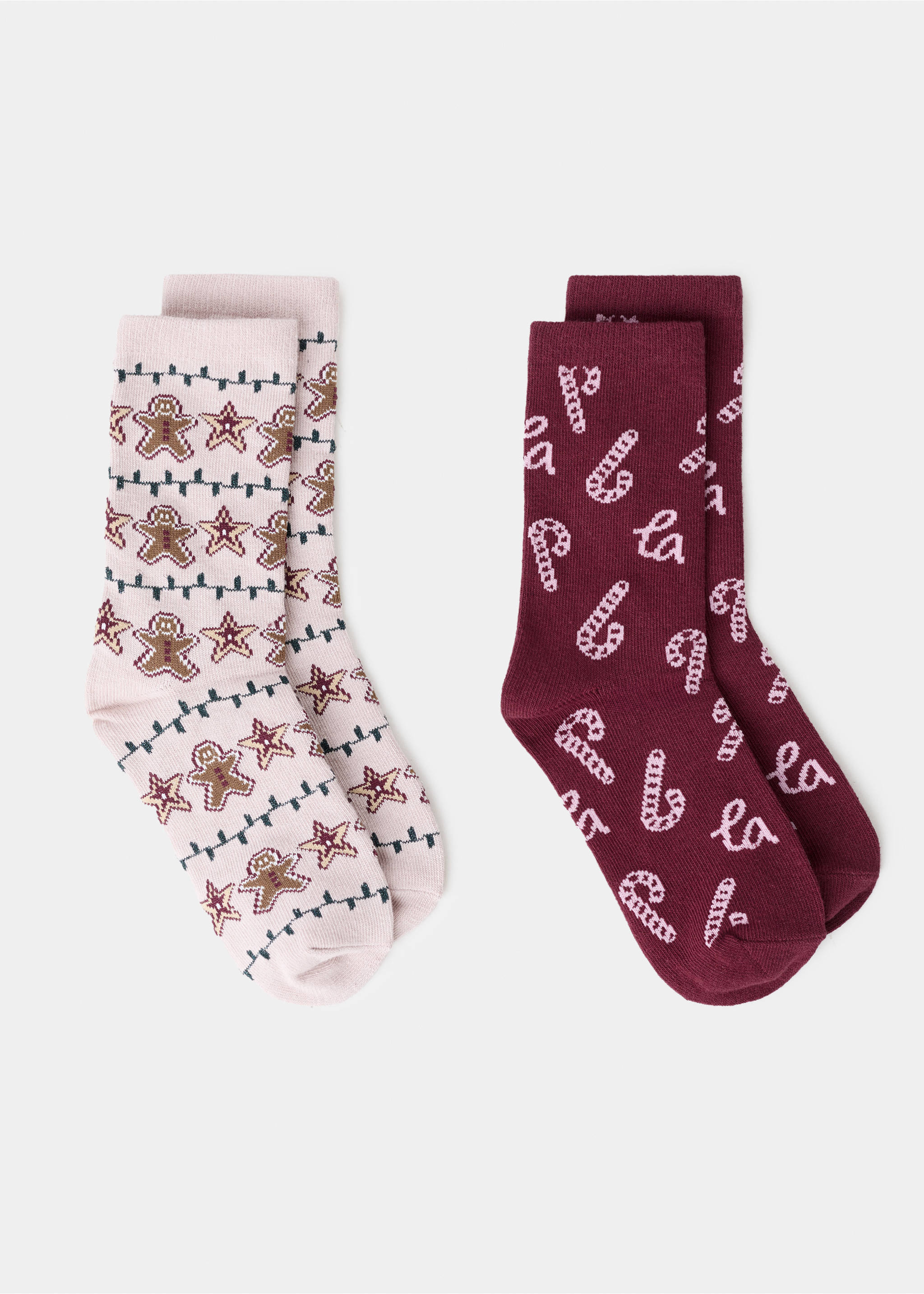 Pack 2 calcetines navideños - Artículo sin modelo, Rosa. Ref: 17029104-00.
