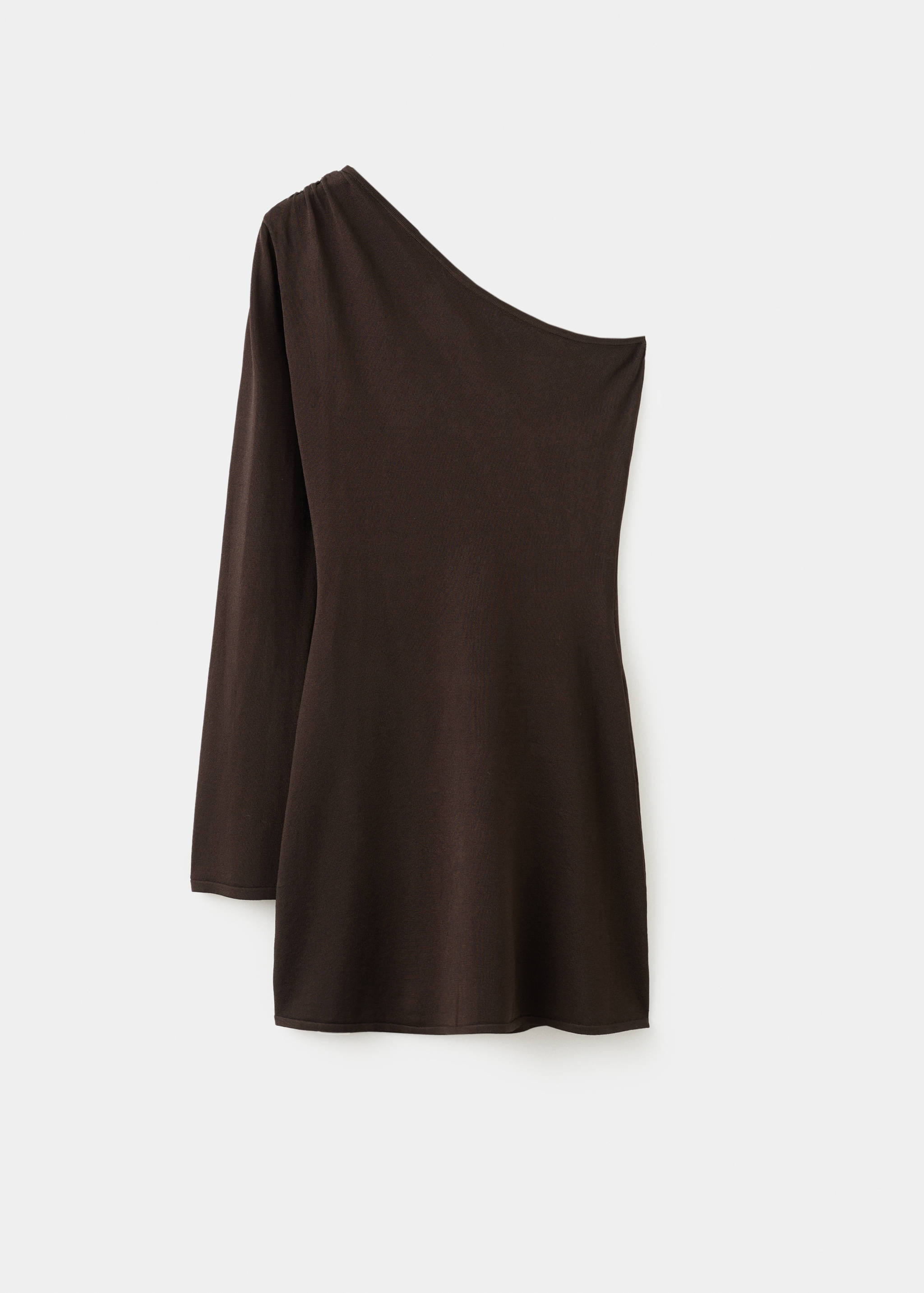 Fine-knit dress with asymmetrical sleeves - Article without model