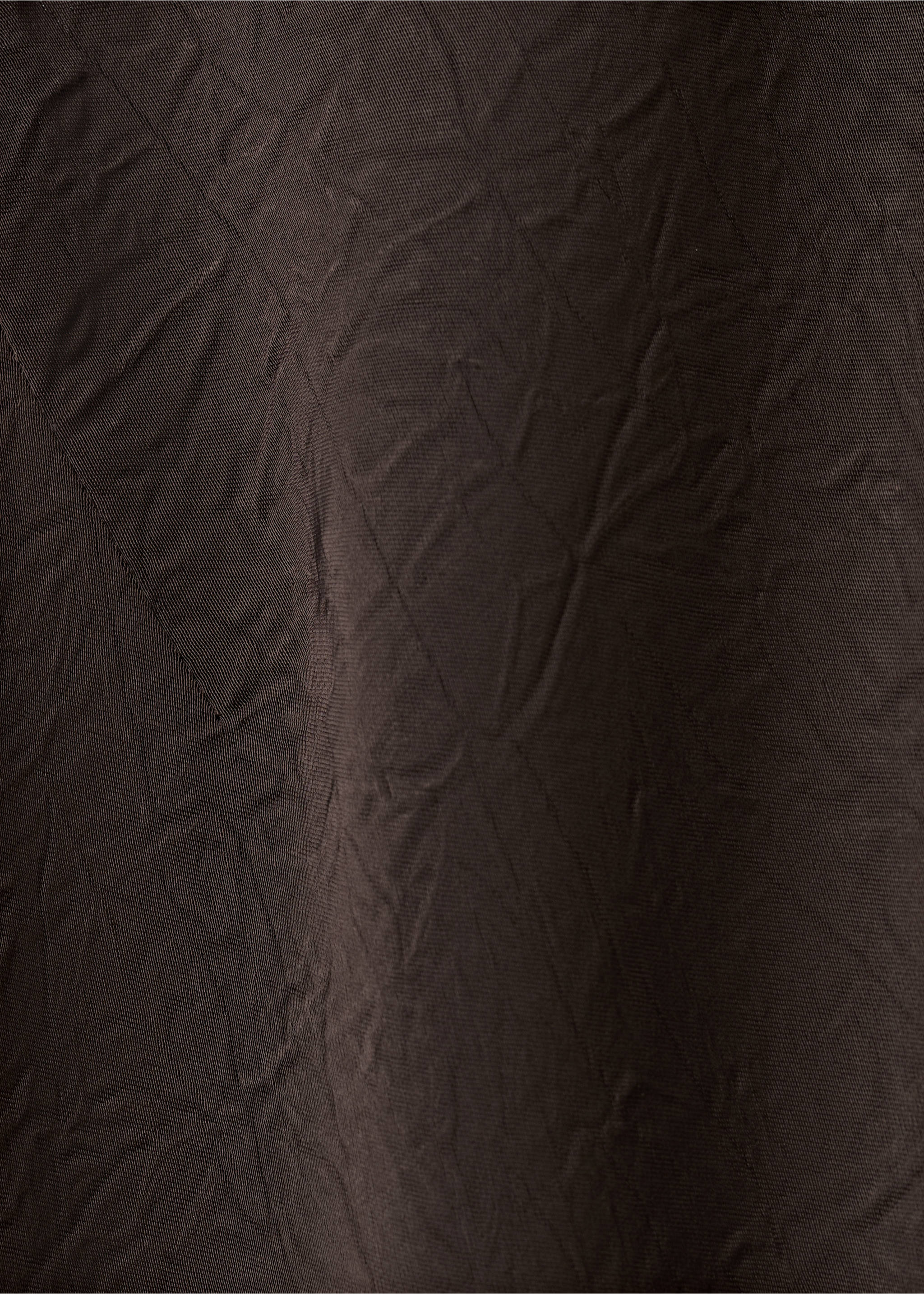 Satin dress with creased effect - Details of the article 0, Chocolate. Ref: 17029107-00.