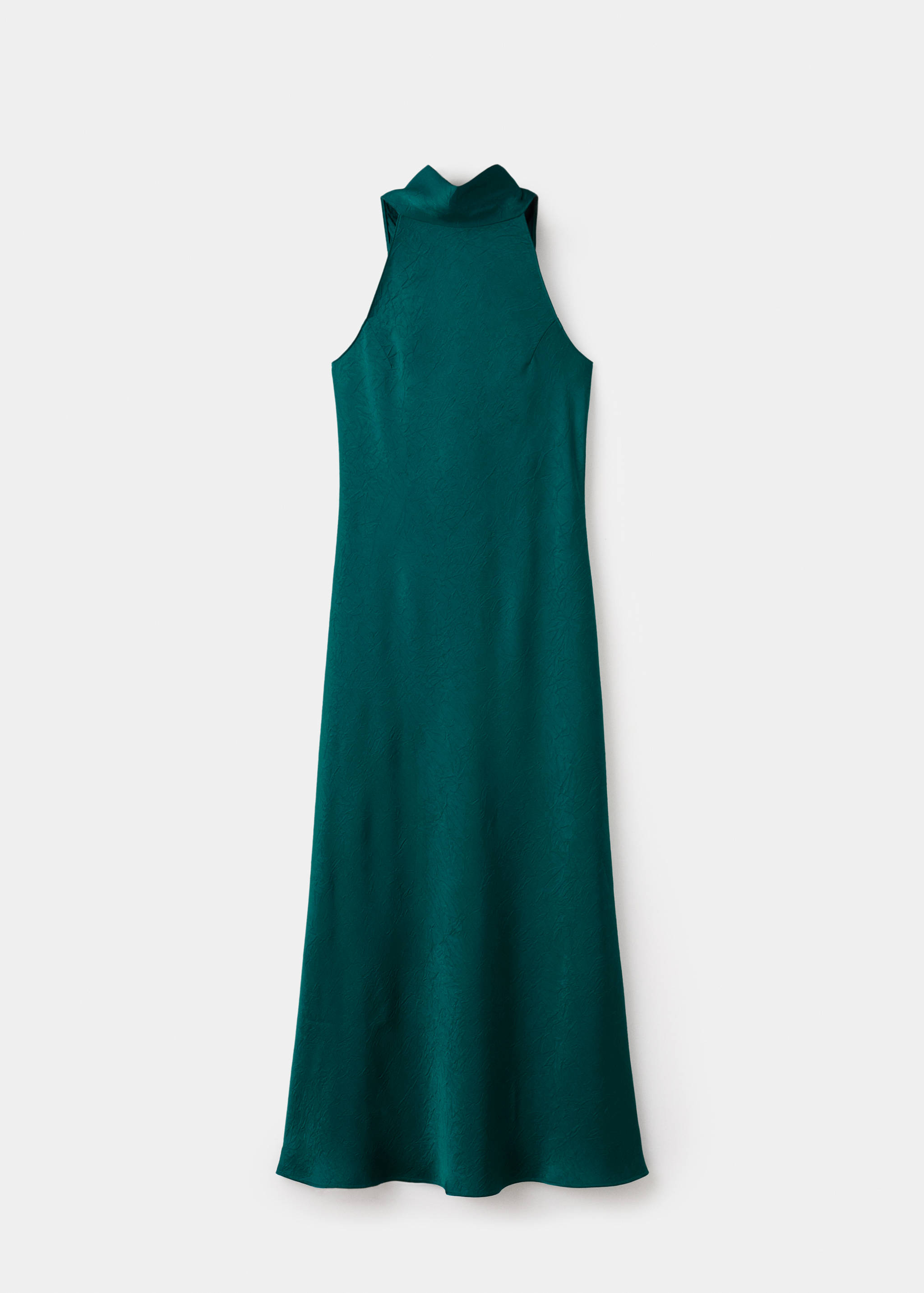 Satin dress with creased effect - Article without model