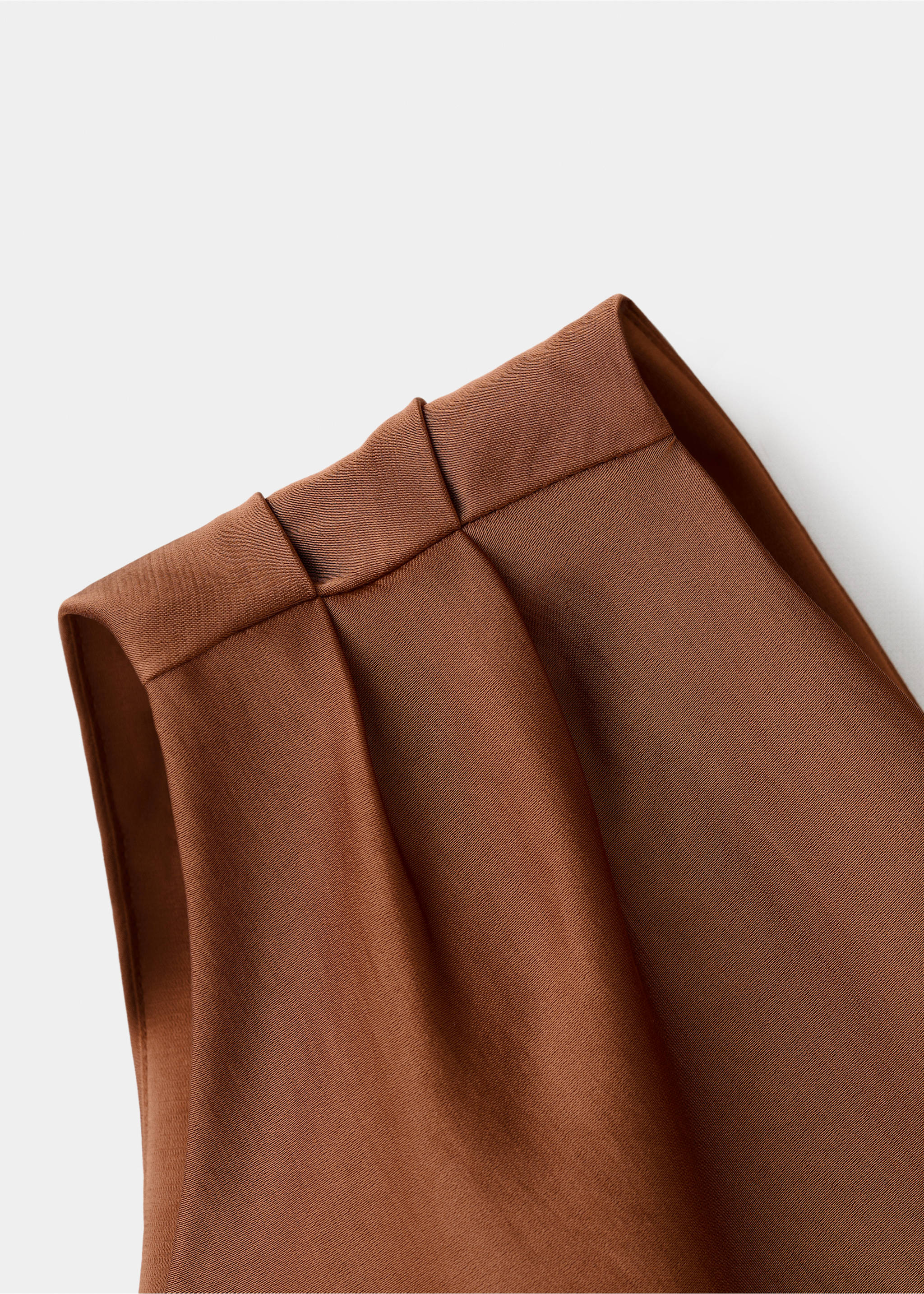 Asymmetrical satin dress - Details of the article 8, Copper. Ref: 17029108-00.