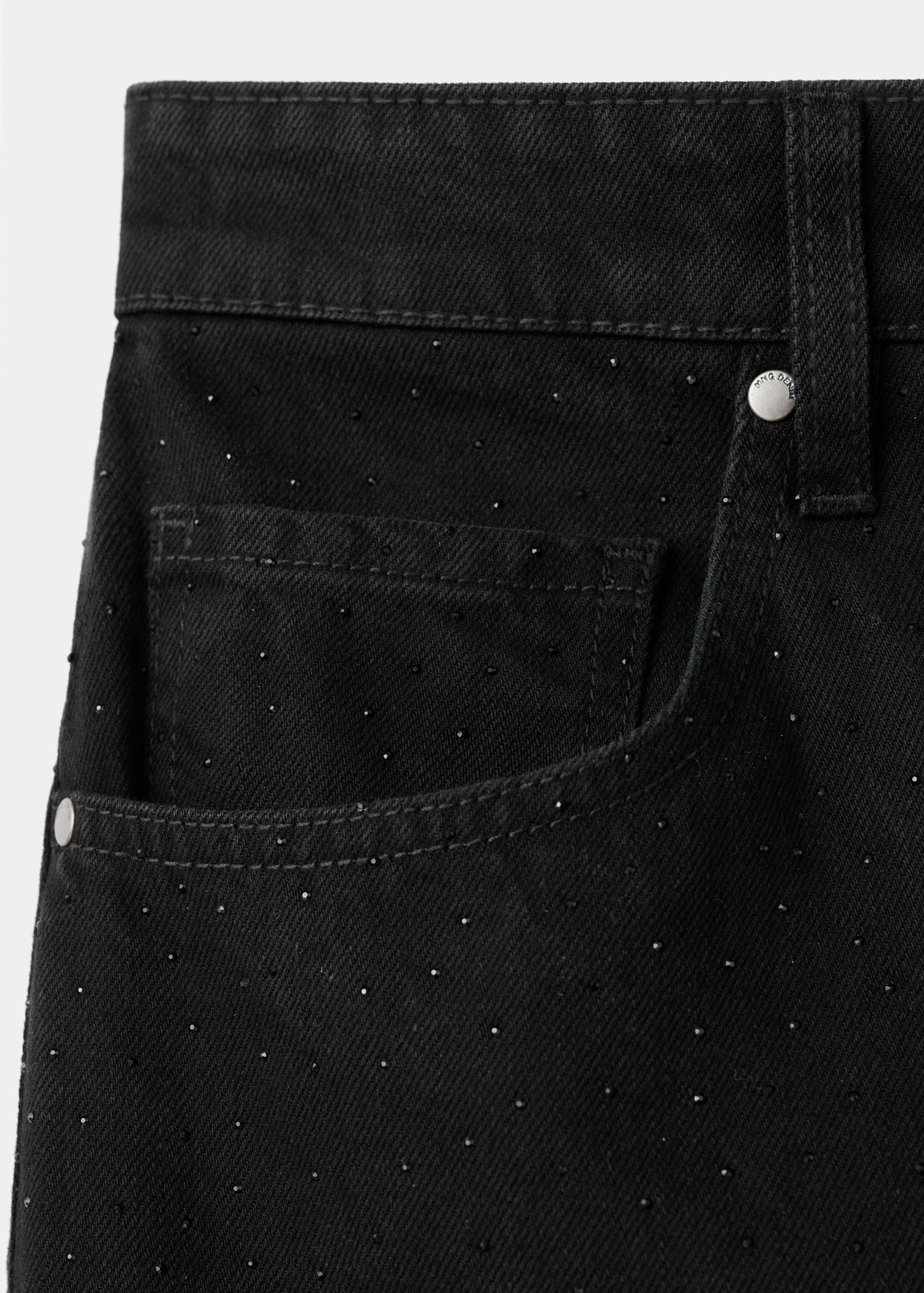 Džíny wide leg se štrasem - Detail zboží 8