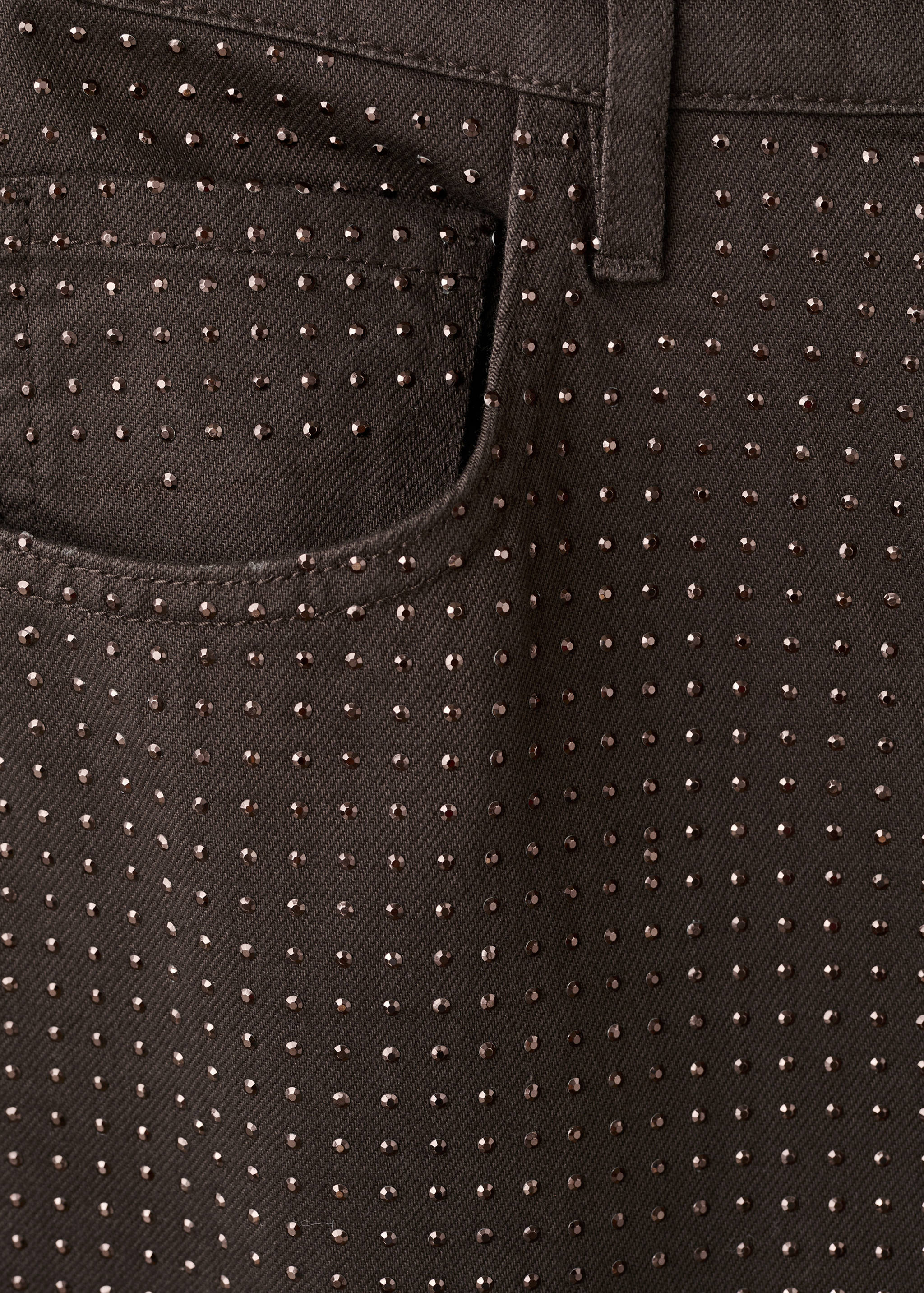 Džíny wide leg se štrasem - Detail zboží 0