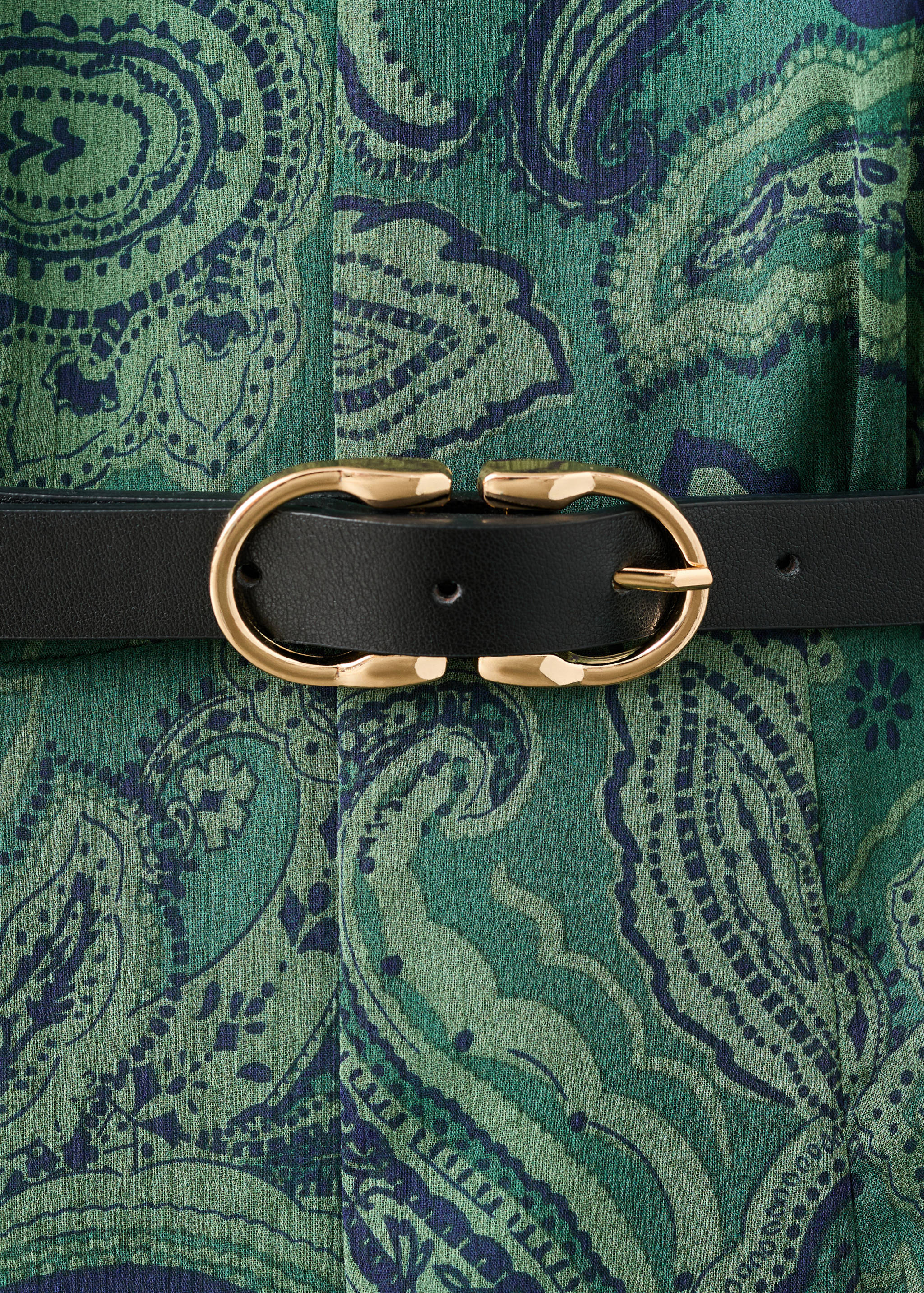 Bedrucktes Kleid mit Gürtel - Detail des Artikels 8