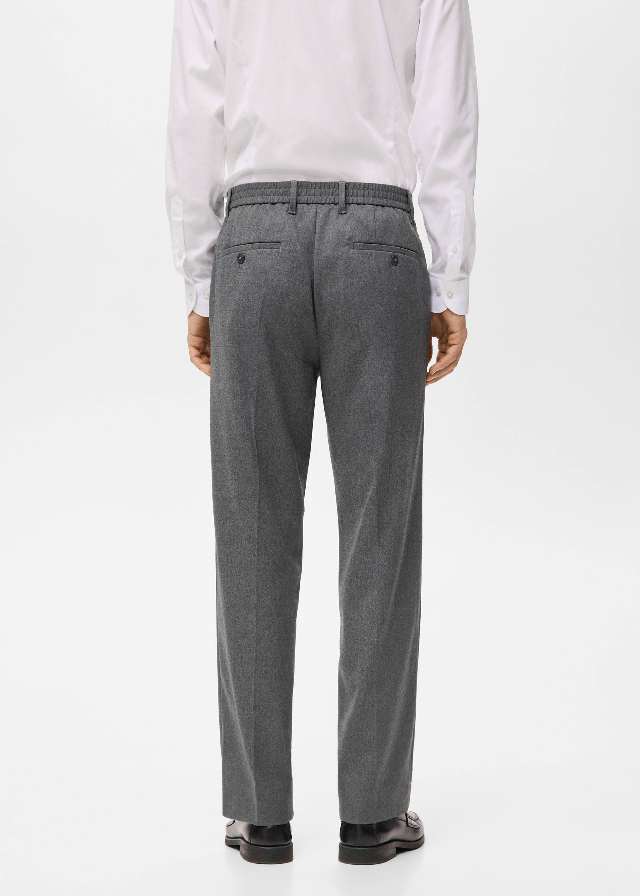 Flowy straight-fit trousers - Reverse of the article