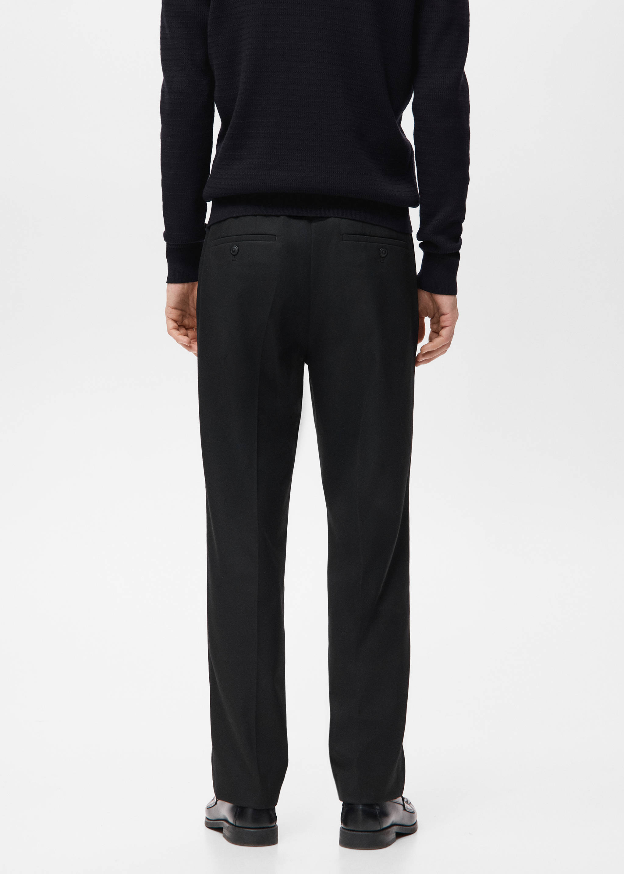 Flowy straight-fit trousers - Reverse of the article