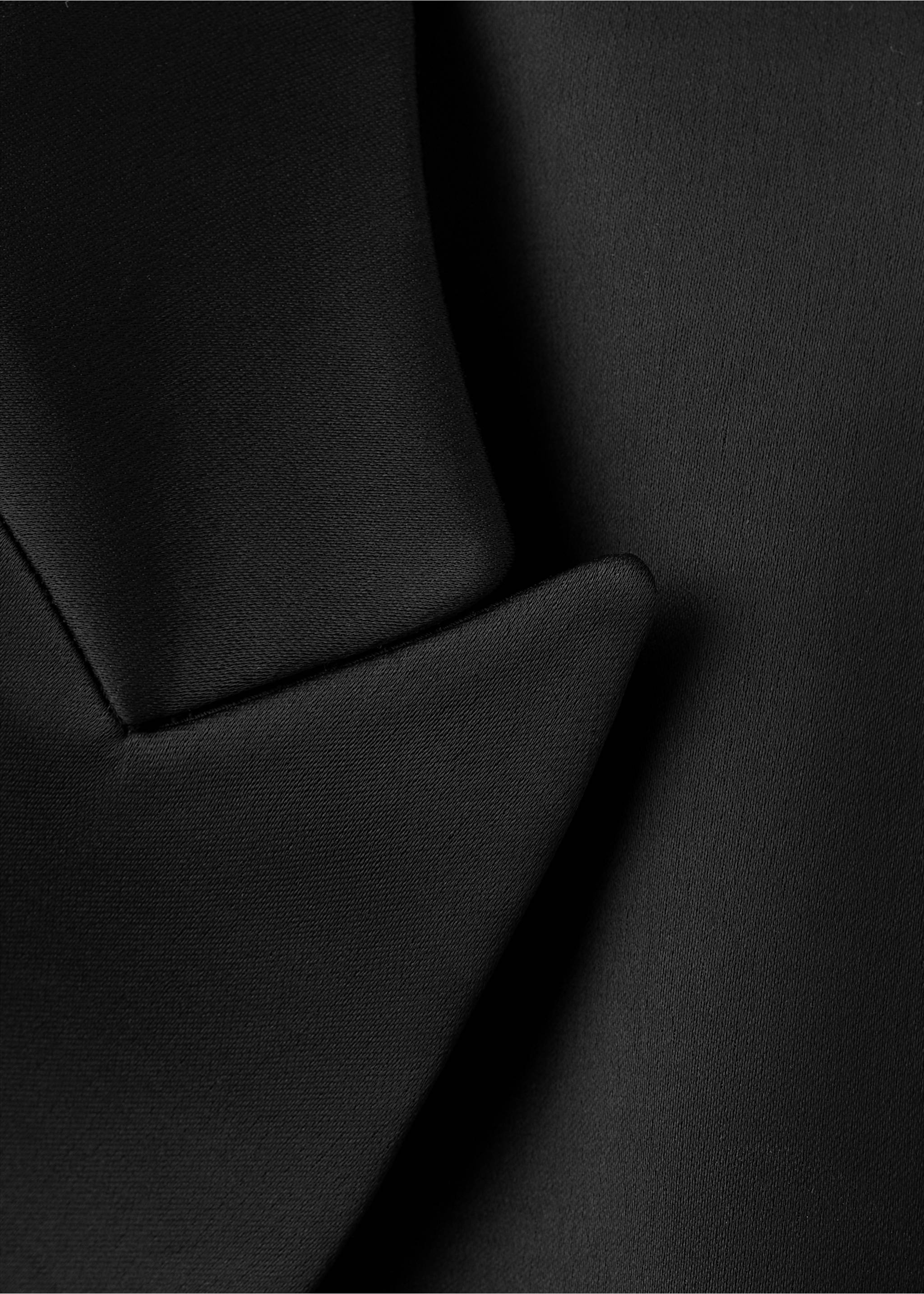 Satinierter Blazer im Anzugstil - Detail des Artikels 8, Schwarz. Ref: 17029408-00.