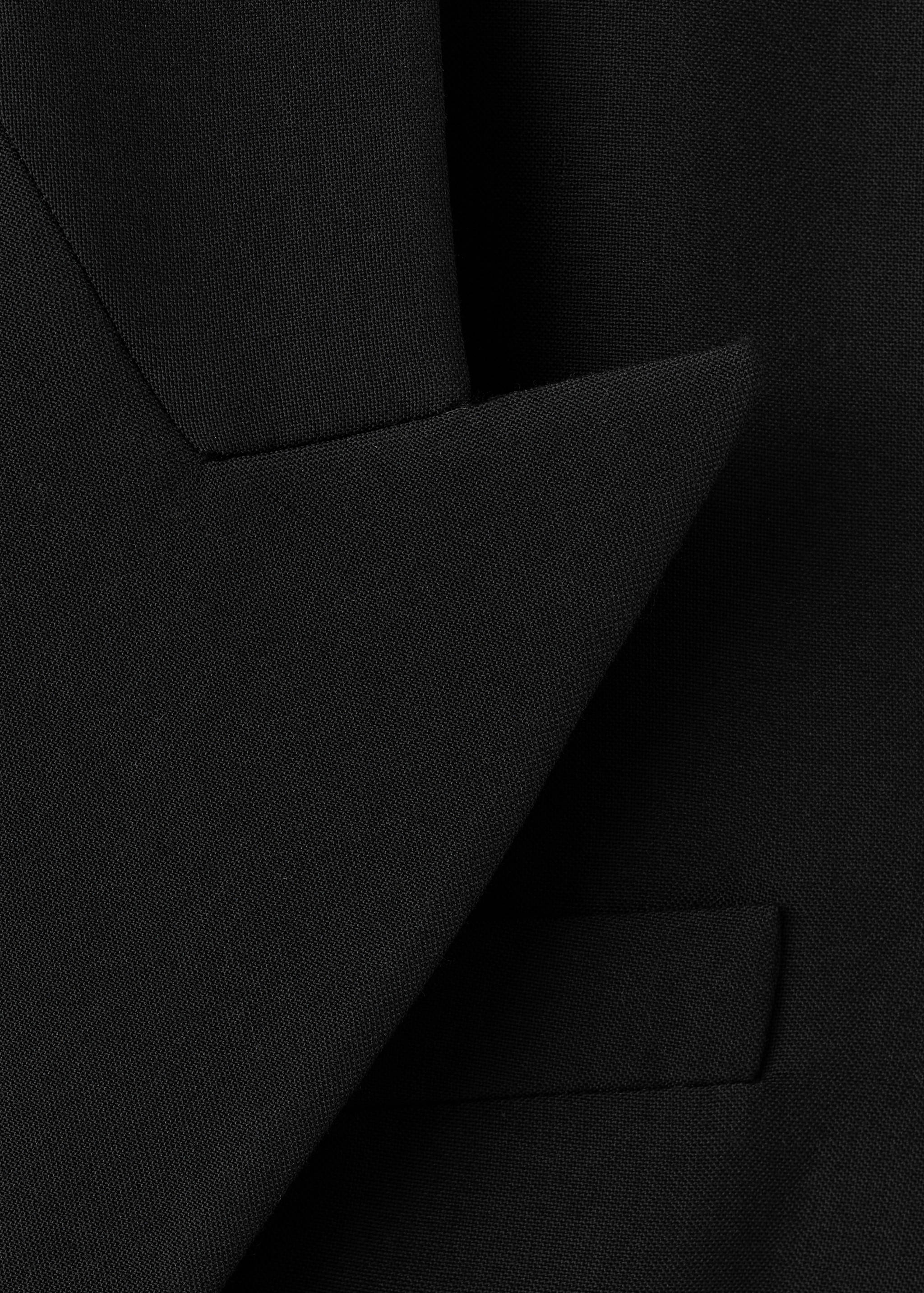 Double-breasted wool blend blazer - Details of the article 8
