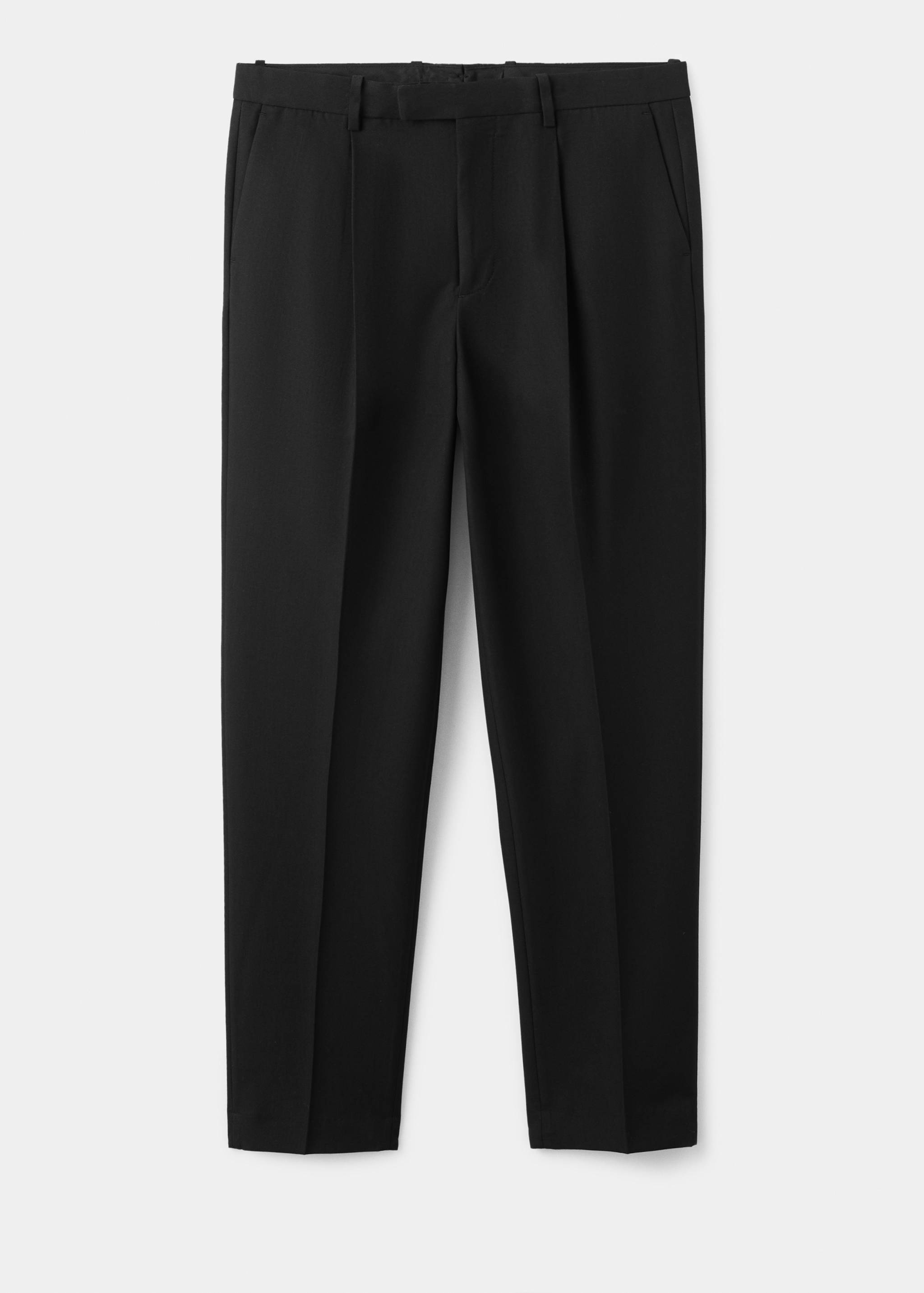 Regular-fit suit trousers with pleats - Article without model