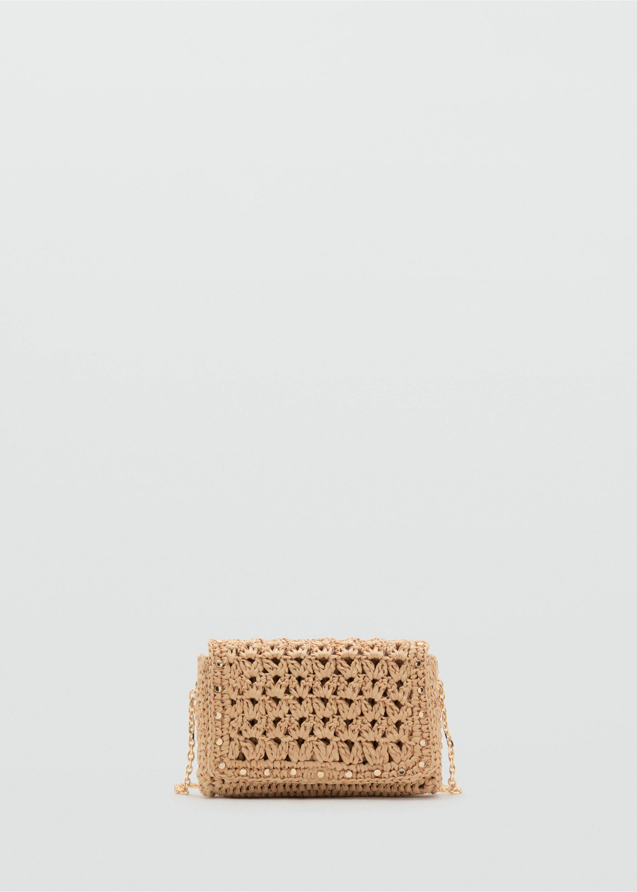 Mini natural fibre crossbody bag - Article without model, Beige. Ref: 17031121-00.