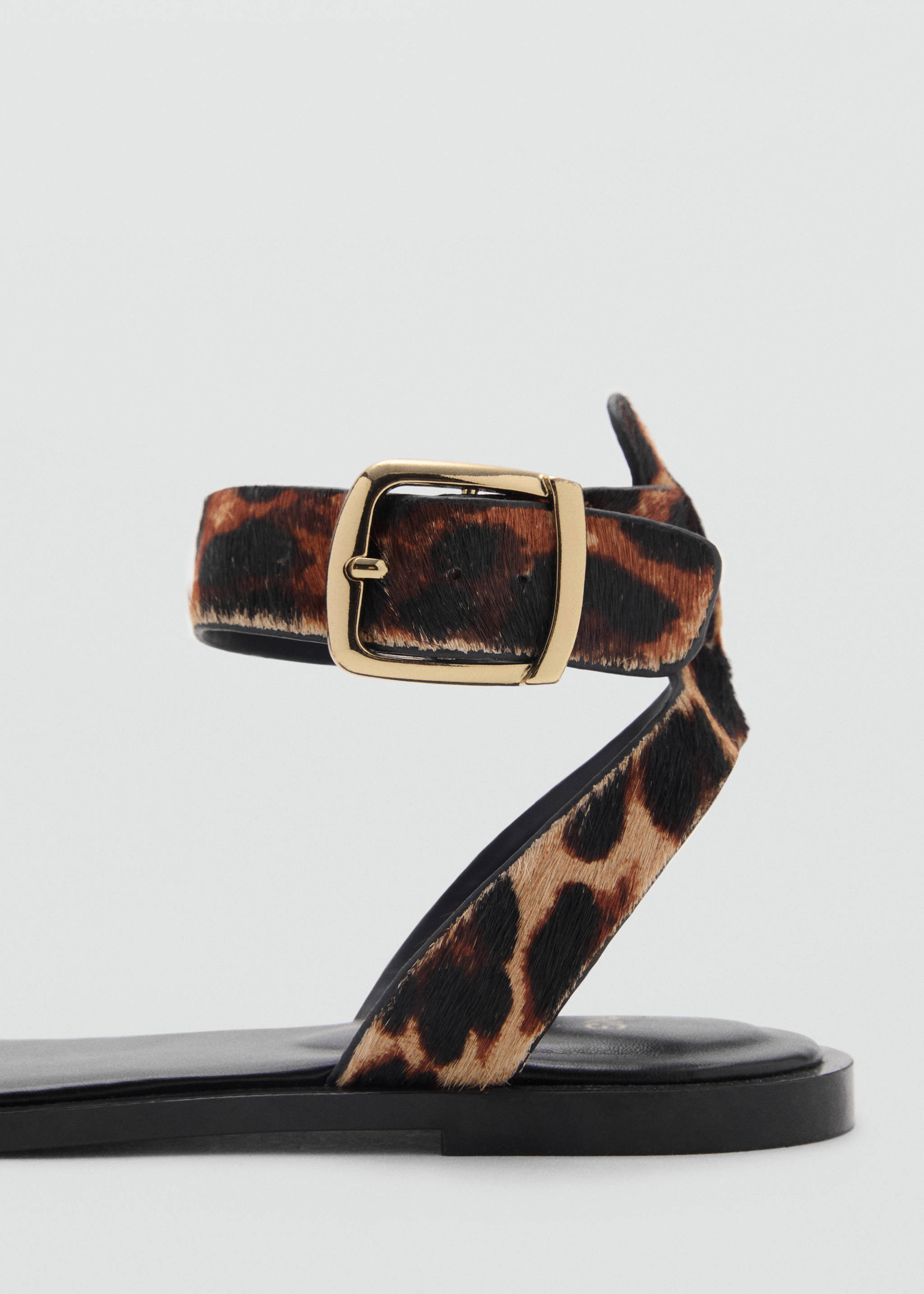 Ledersandale mit Animal-Print - Detail des Artikels 1