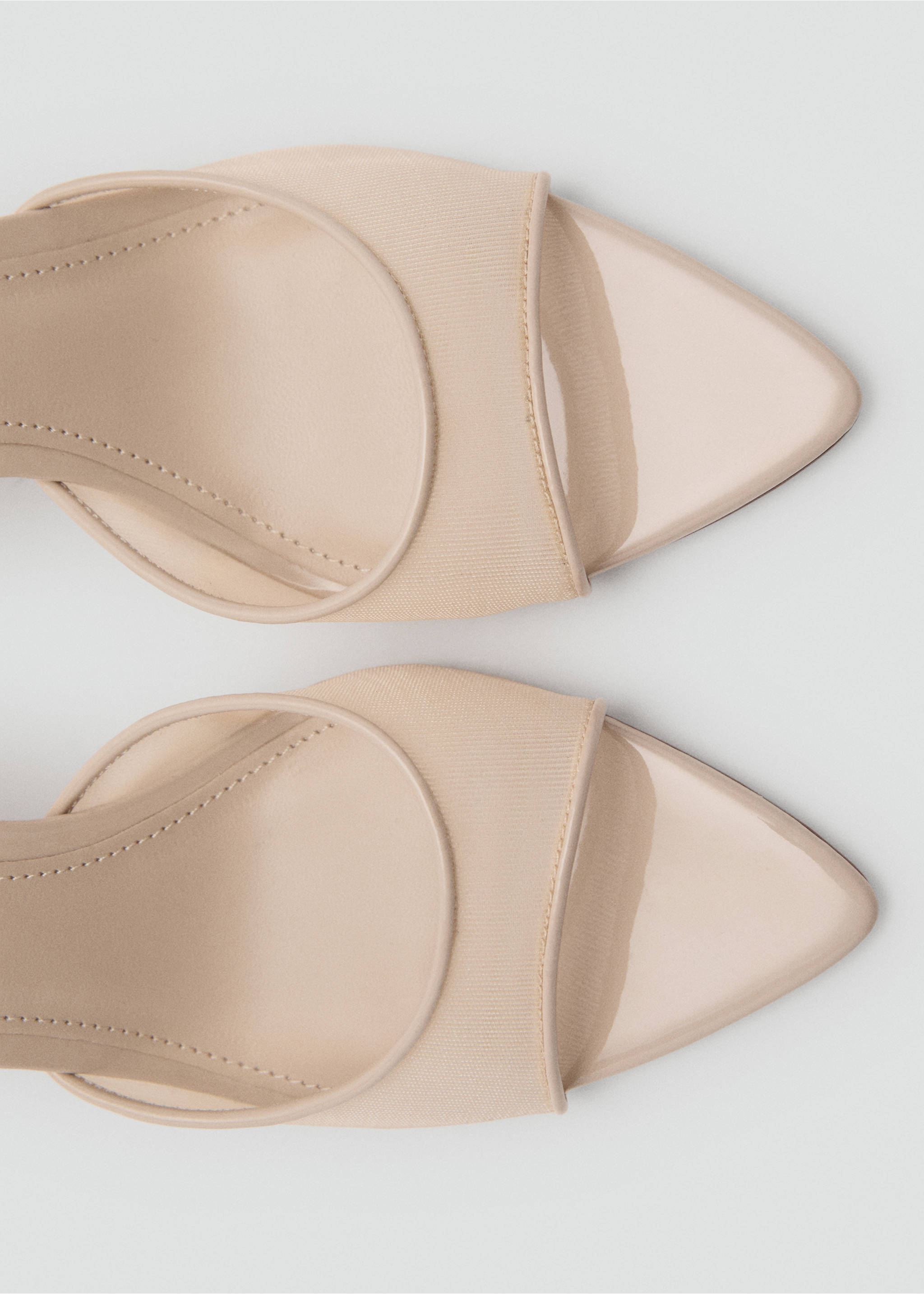Pointed heel sandals - Details of the article 1, Beige. Ref: 17031123-00.
