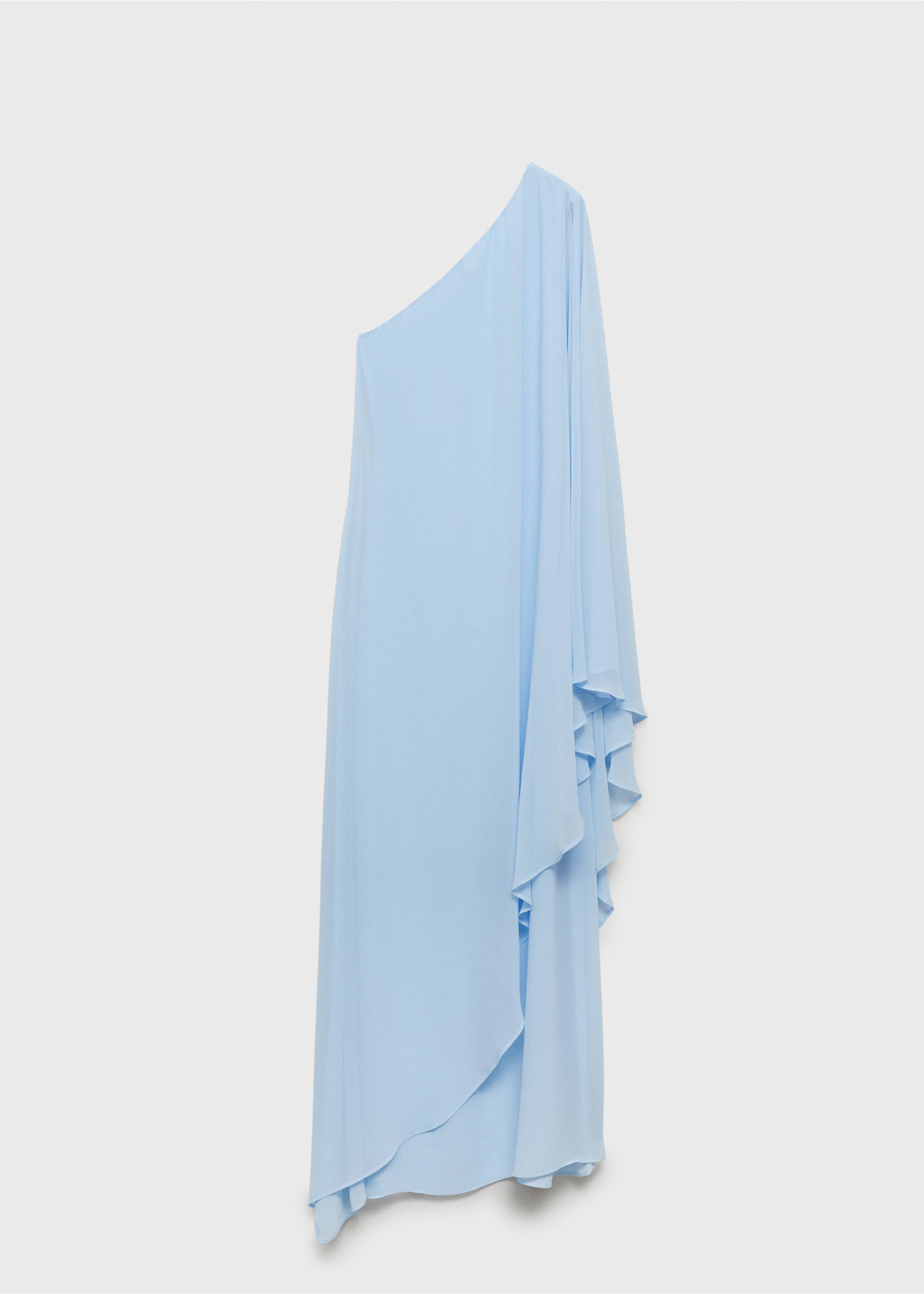 Asymmetrical double-layer dress - Article without model, Blue. Ref: 17031125-00.