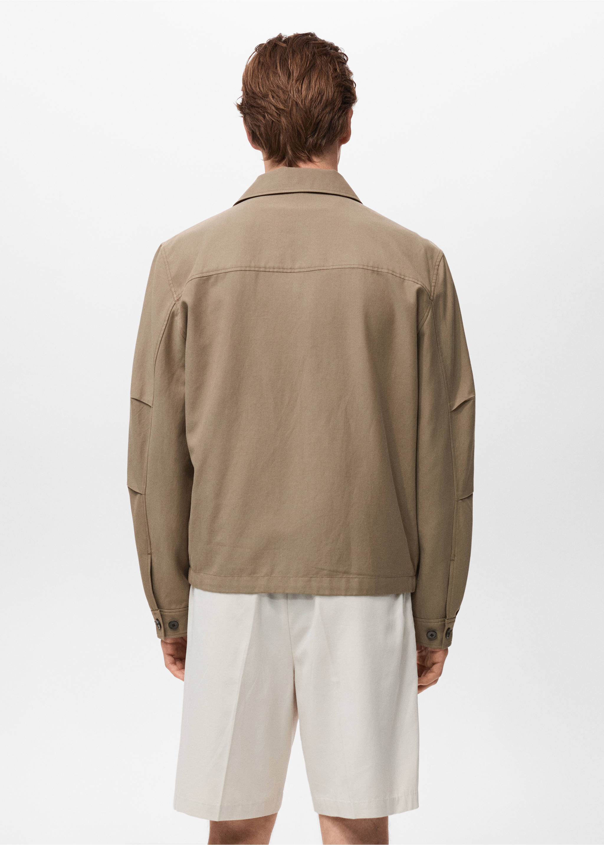 Lyocell-Jacke mit Tasche - Rückseite des Artikels, Braun. Ref: 17031135-00.