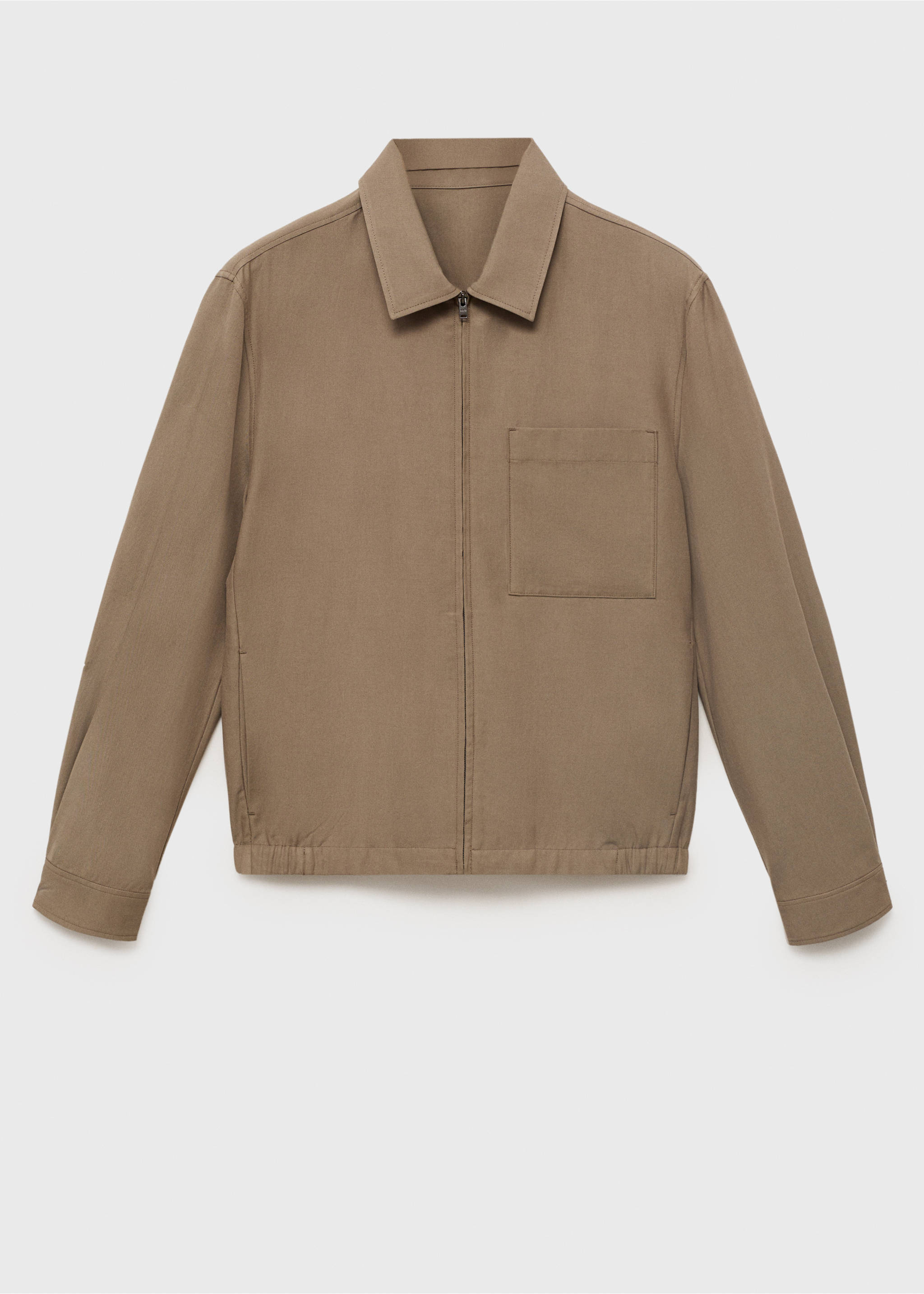 Lyocell-Jacke mit Tasche - Artikel ohne Model, Braun. Ref: 17031135-00.