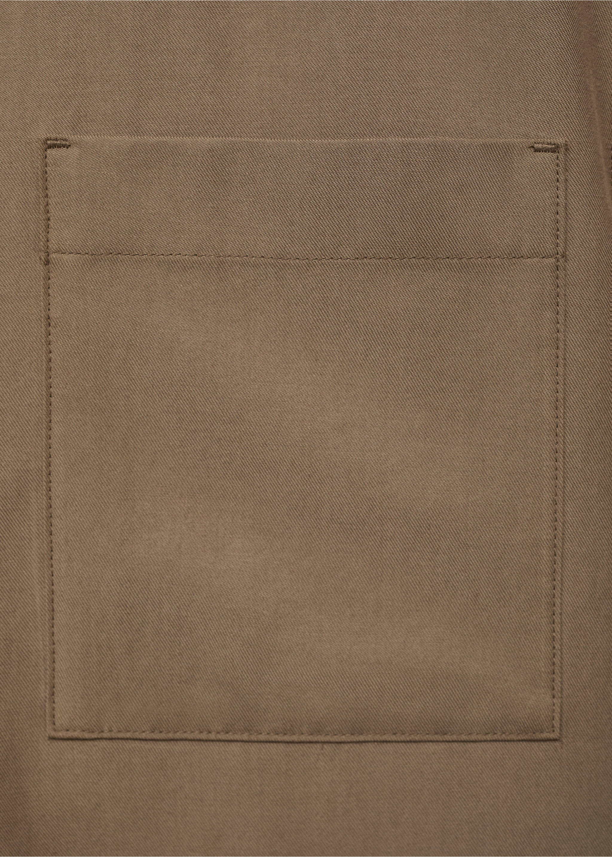 Lyocell-Jacke mit Tasche - Detail des Artikels 0, Braun. Ref: 17031135-00.