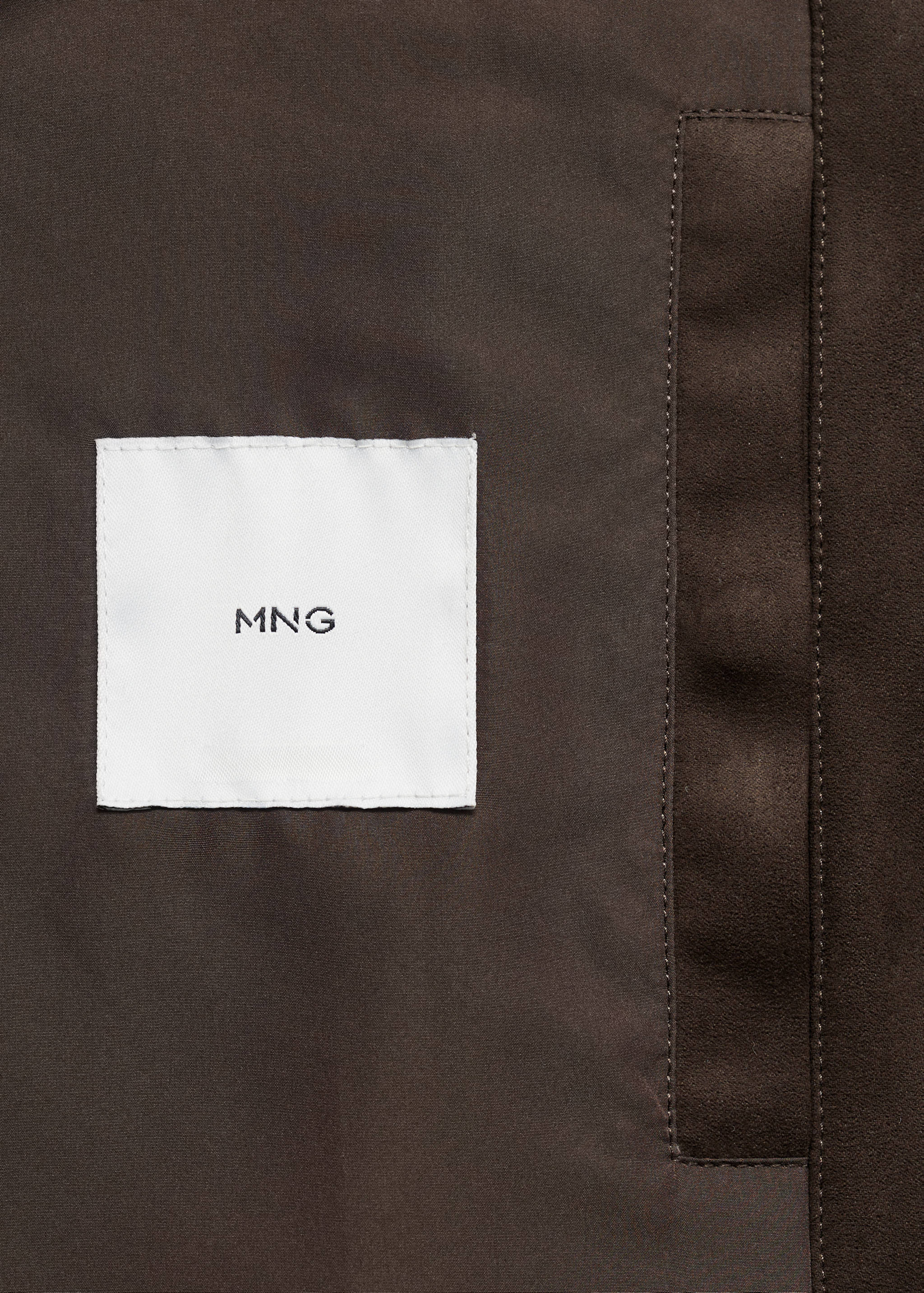 Suede-effect bomber jacket - Details of the article 0