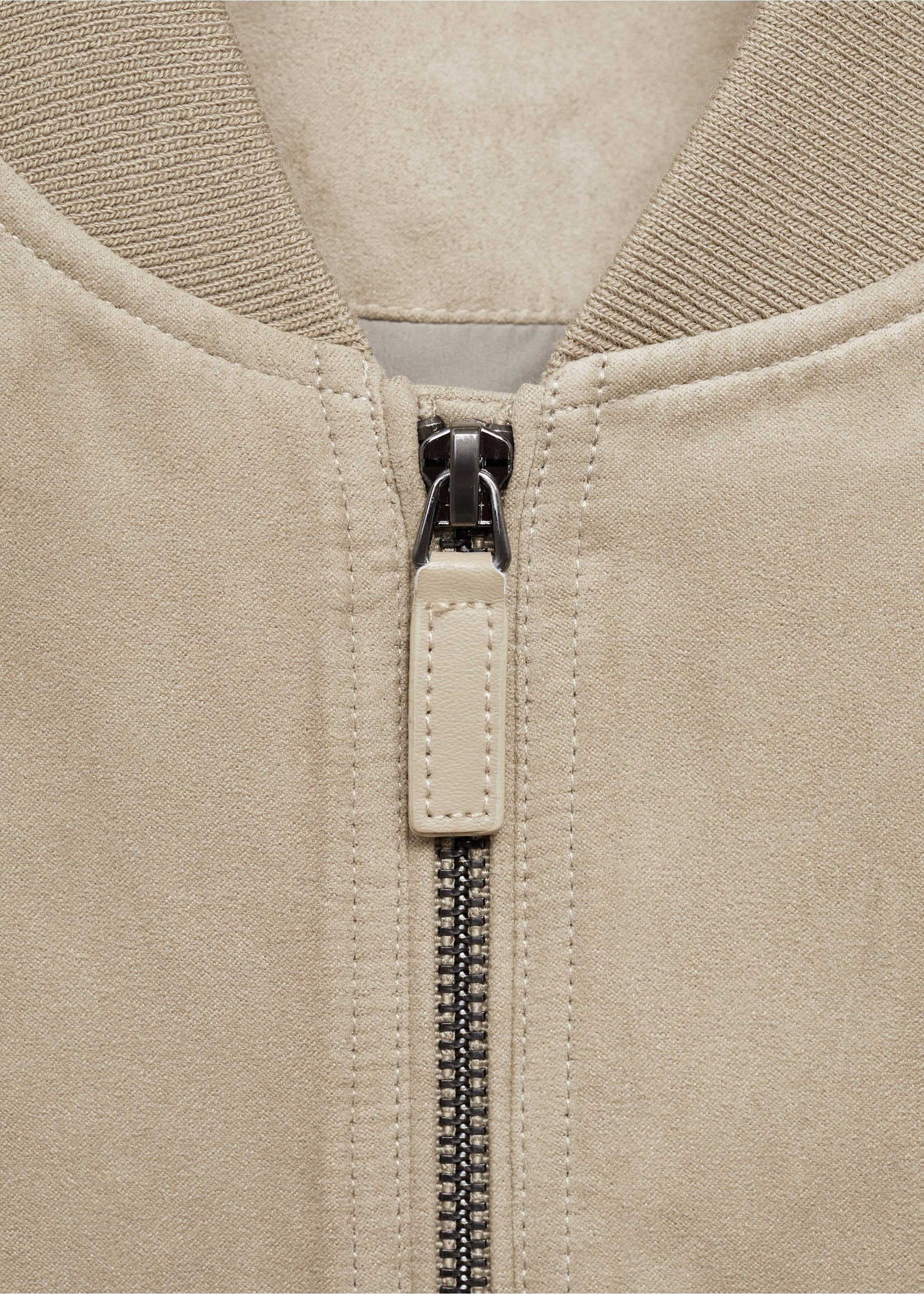 Veste bomber effet daim - Détail de l'article 8, Gris. Ref: 17031136-00.