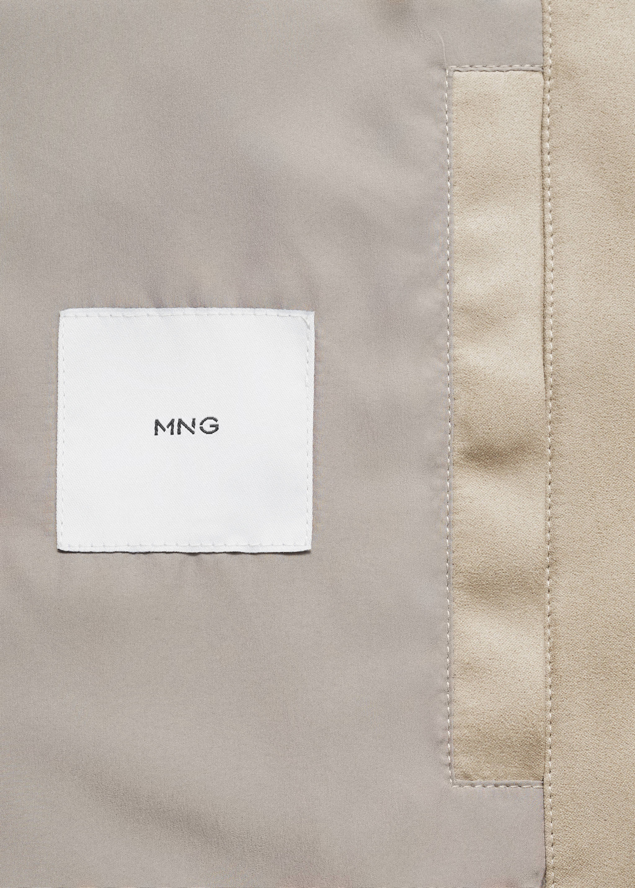 Suede-effect bomber jacket - Details of the article 0