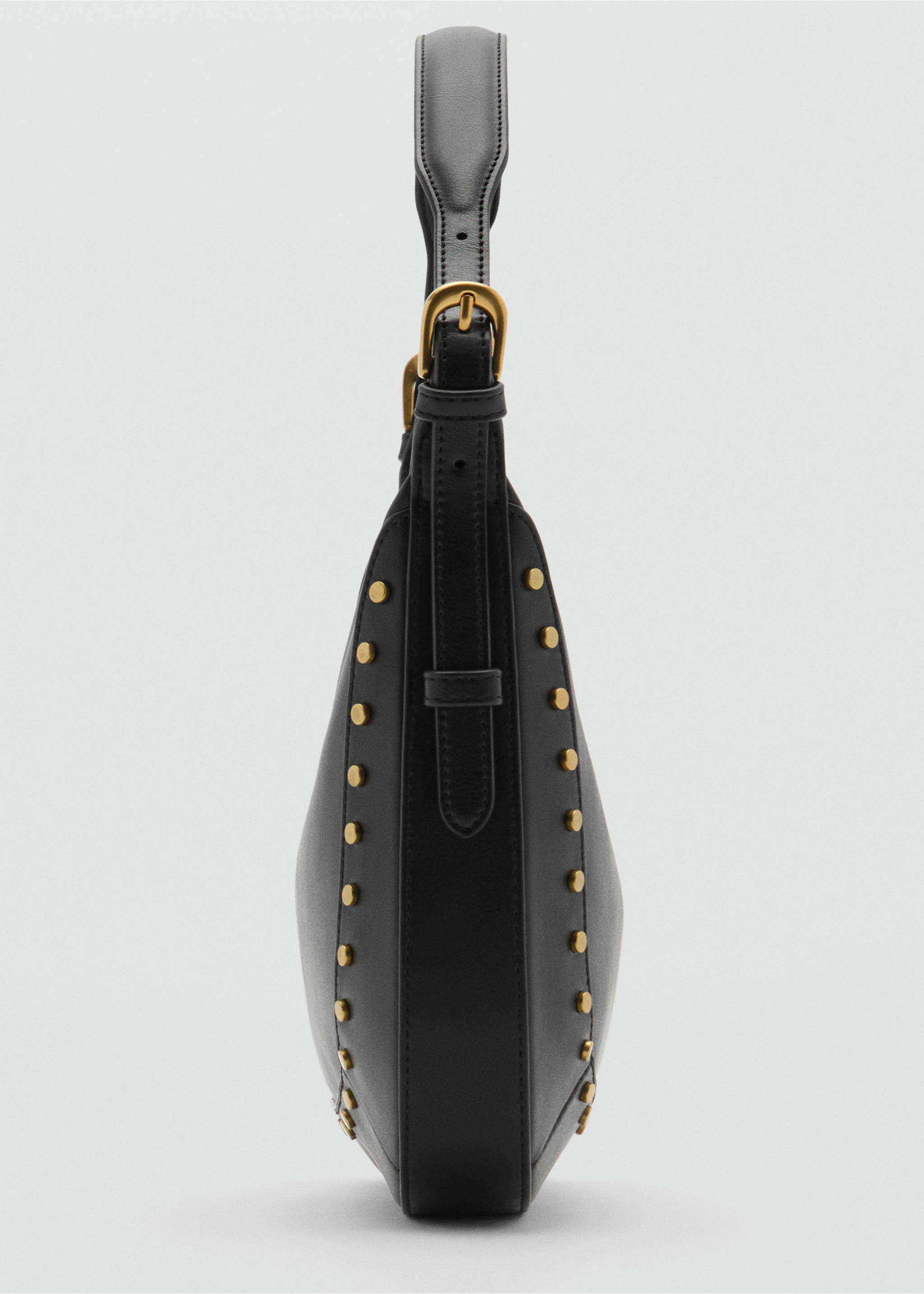 Small studded shoulder bag - Details of the article 1, Black. Ref: 17031139-00.