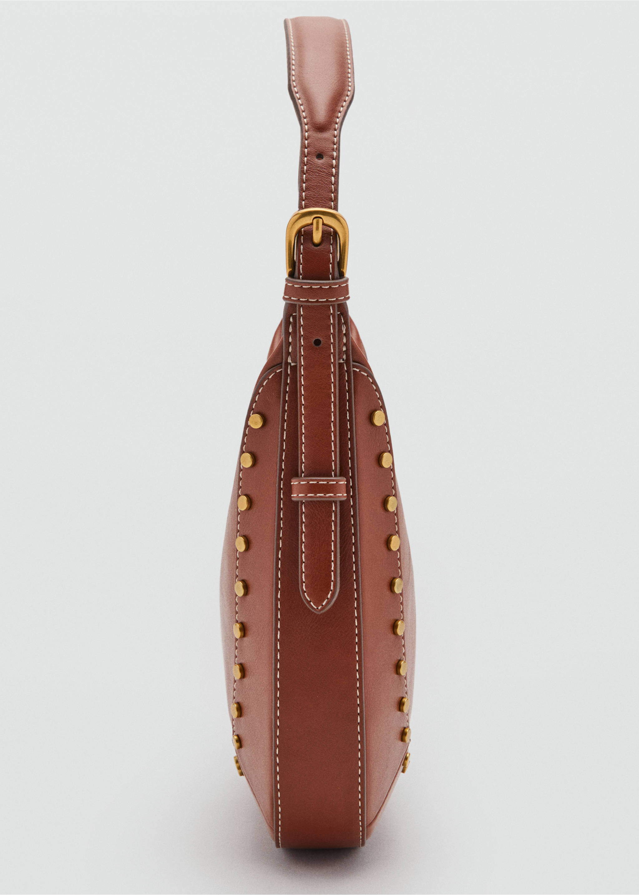 Small studded shoulder bag - Details of the article 1, Leather. Ref: 17031139-00.