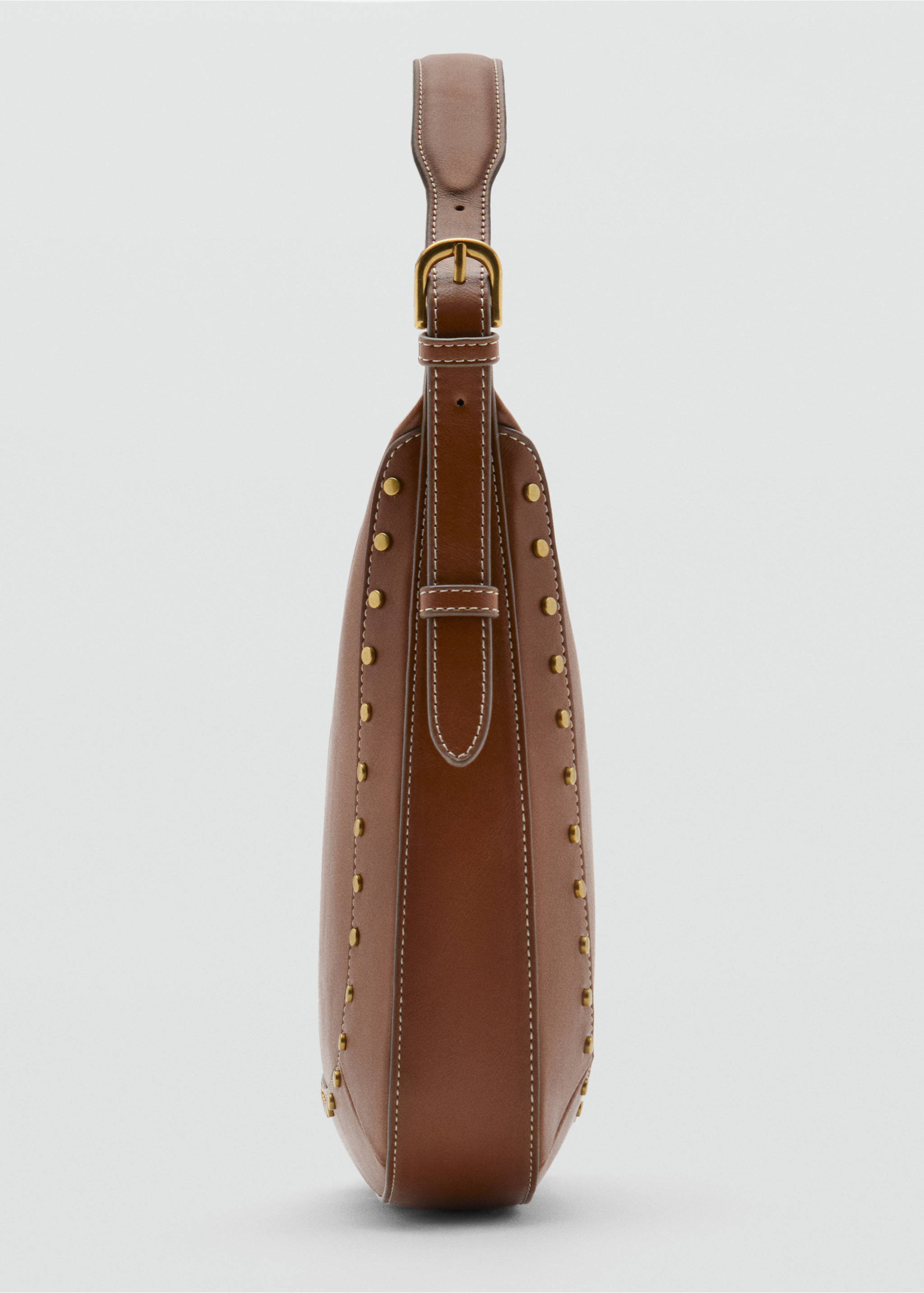 Studded shoulder bag - Details of the article 2, Leather. Ref: 17031140-00.