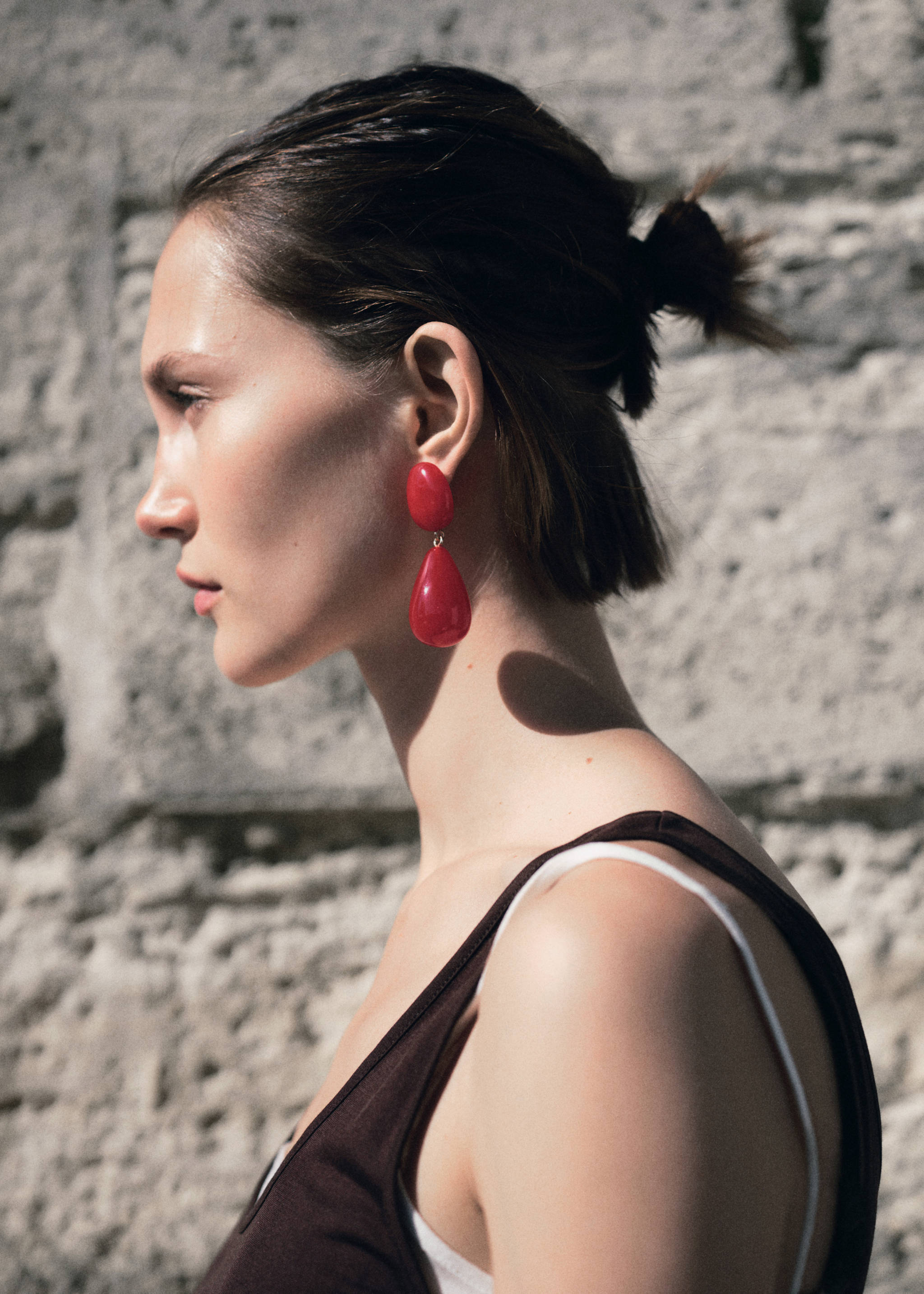 Resin drop earrings - General plane