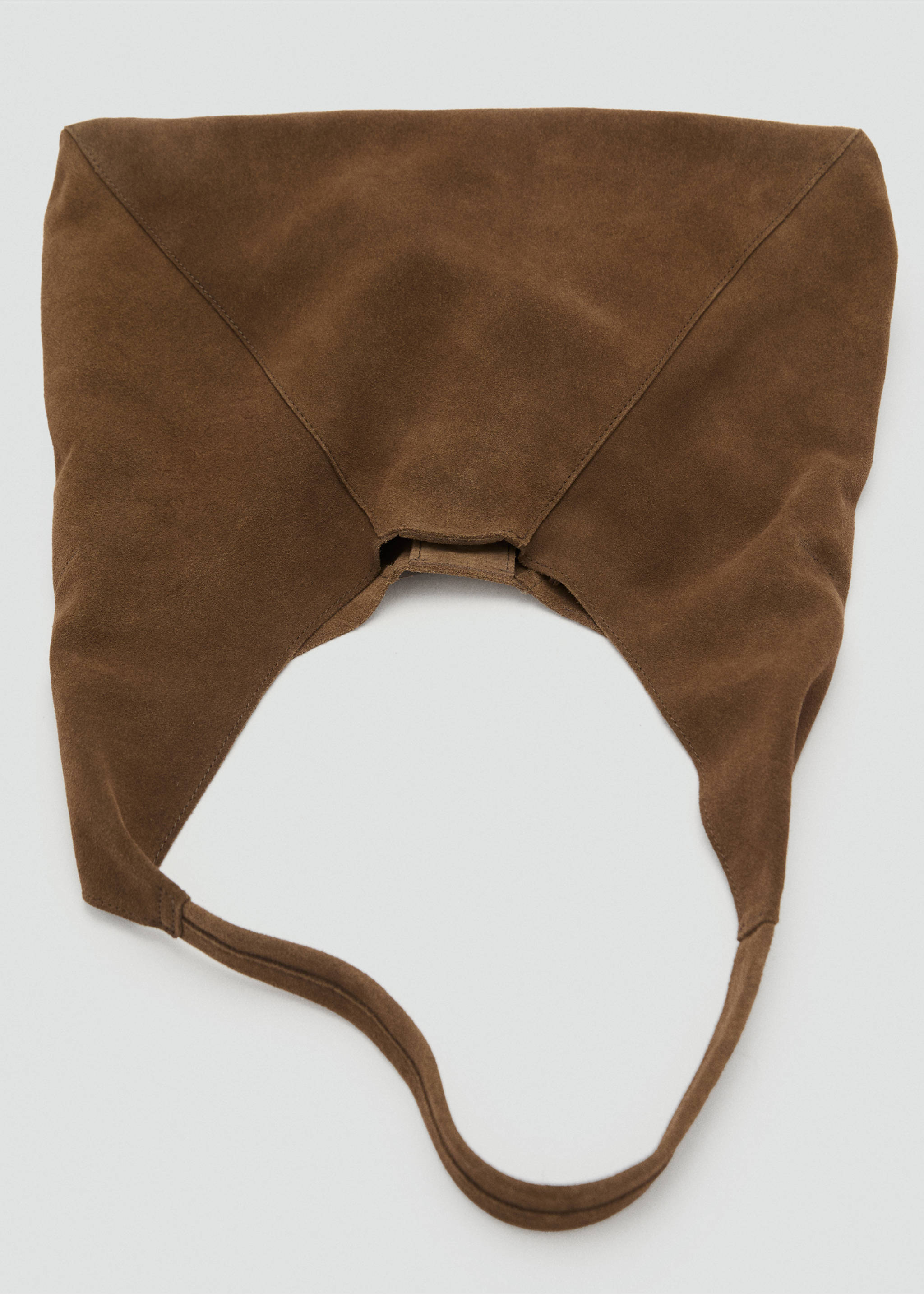 Suede shoulder bag - Details of the article 3, Forest Green. Ref: 17031145-00.