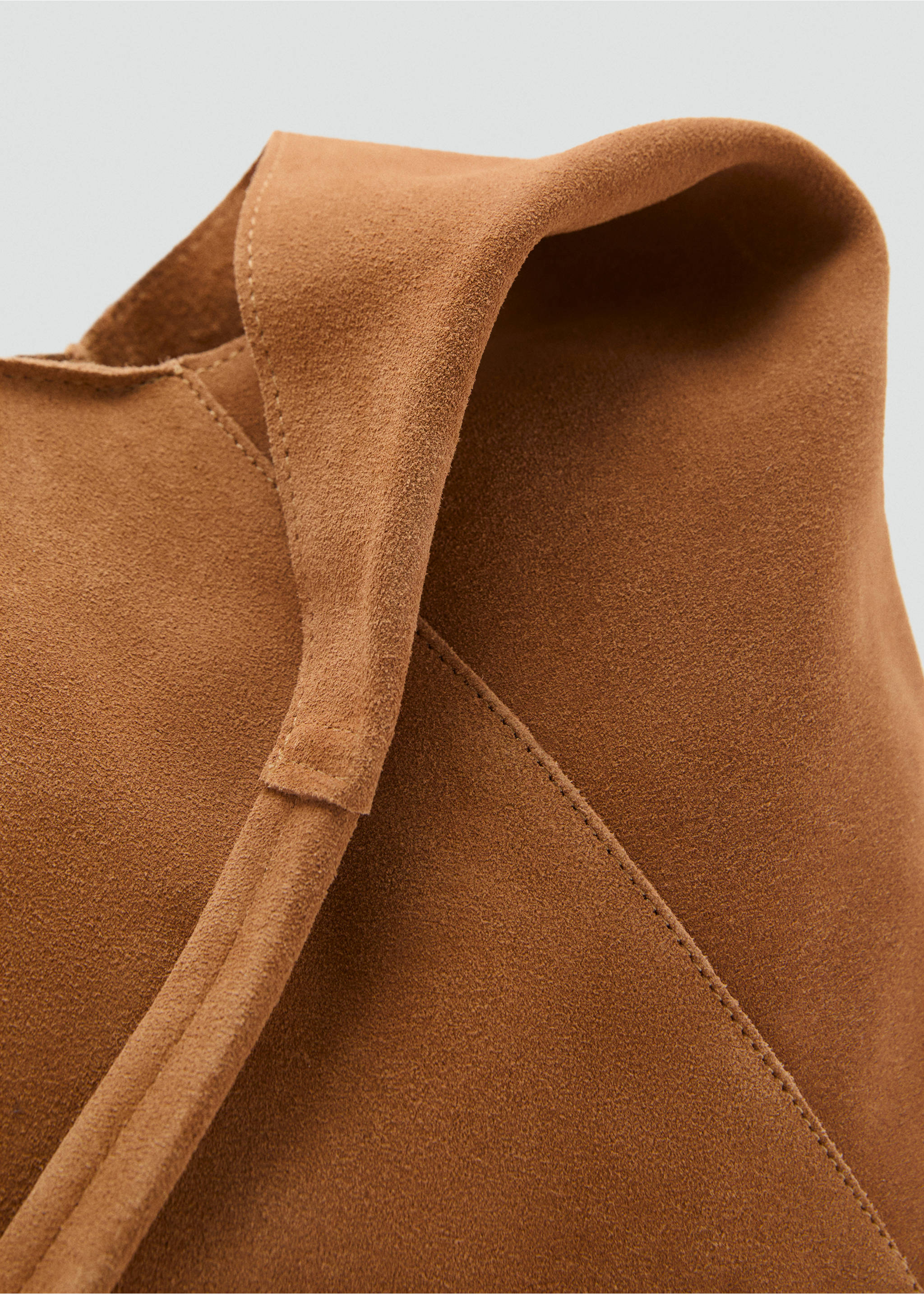 Suede shoulder bag - Details of the article 1, Leather. Ref: 17031145-00.
