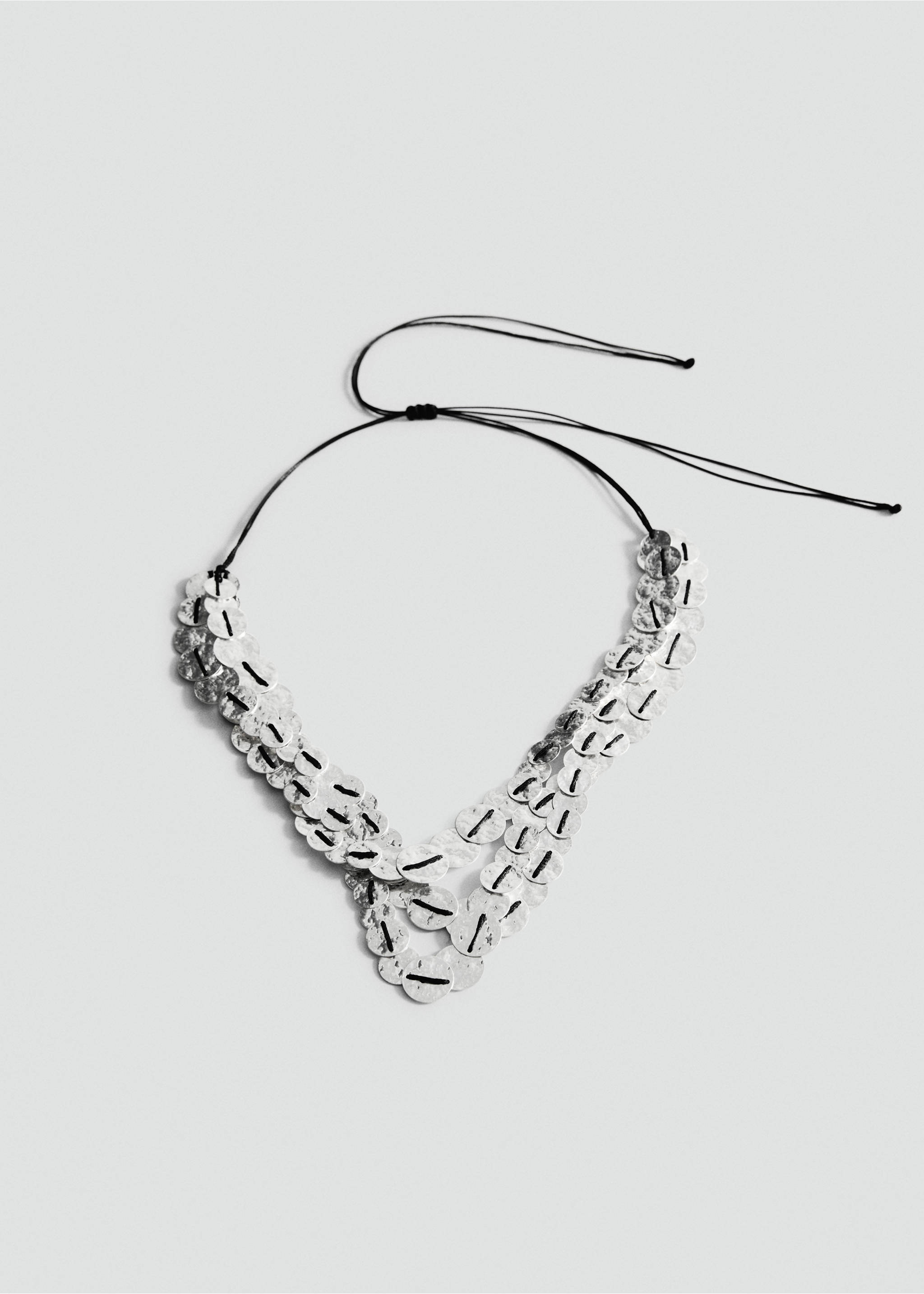 Collier multiple perles en fer - Article sans modèle, Argent. Ref: 17031148-00.