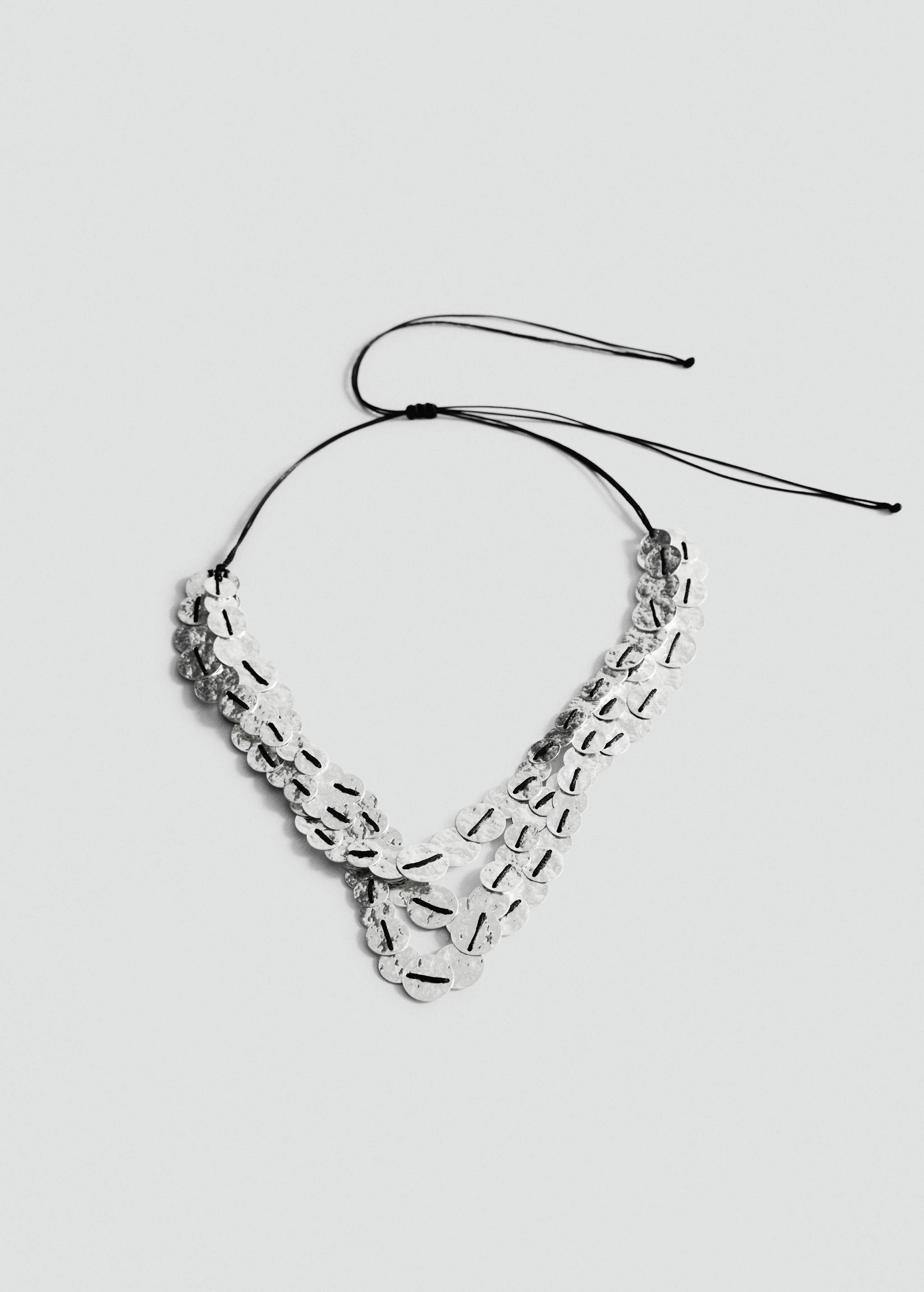 Collier multiple perles en fer - Article sans modèle