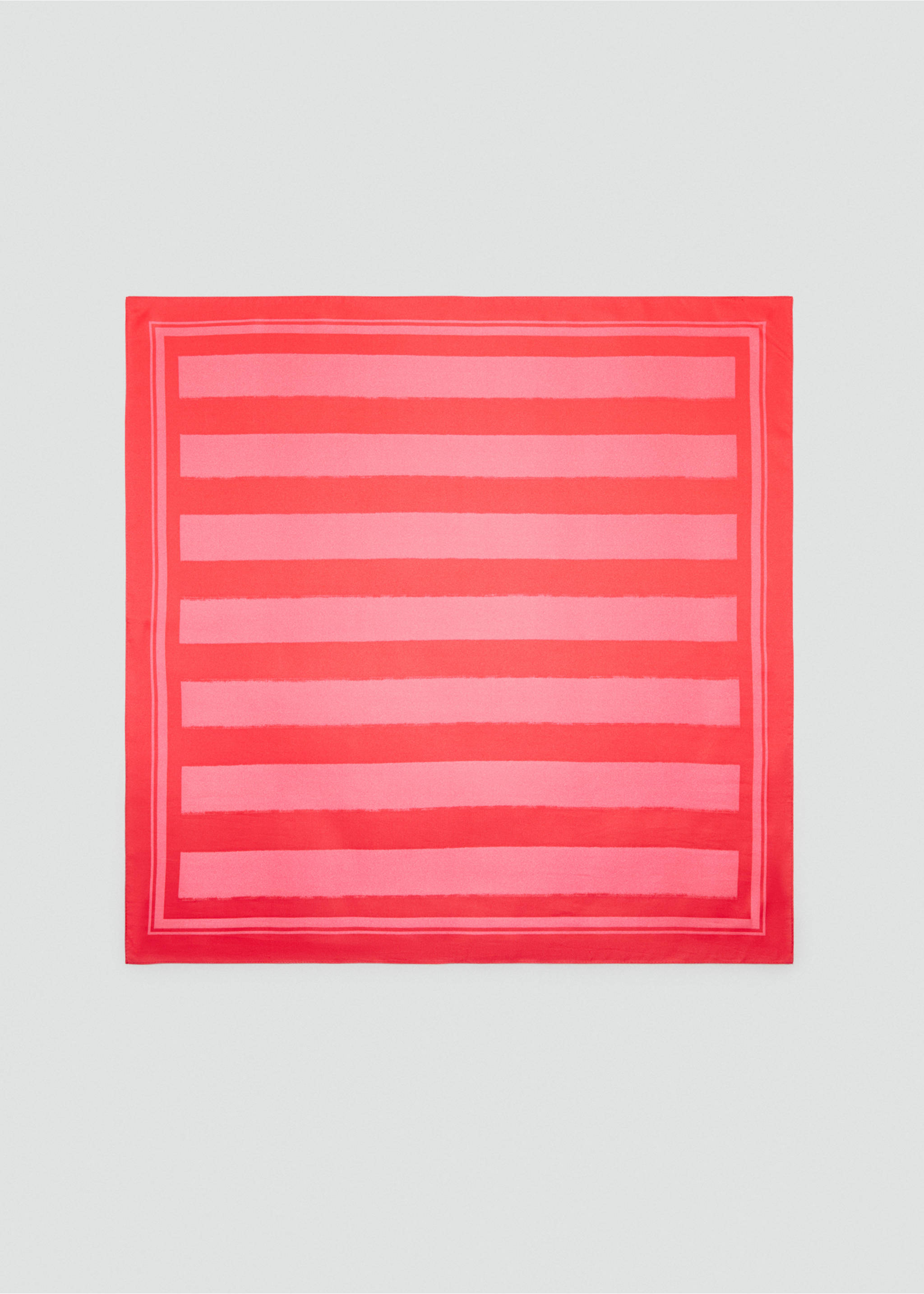 Striped printed scarf - Article without model, Red. Ref: 17031149-00.