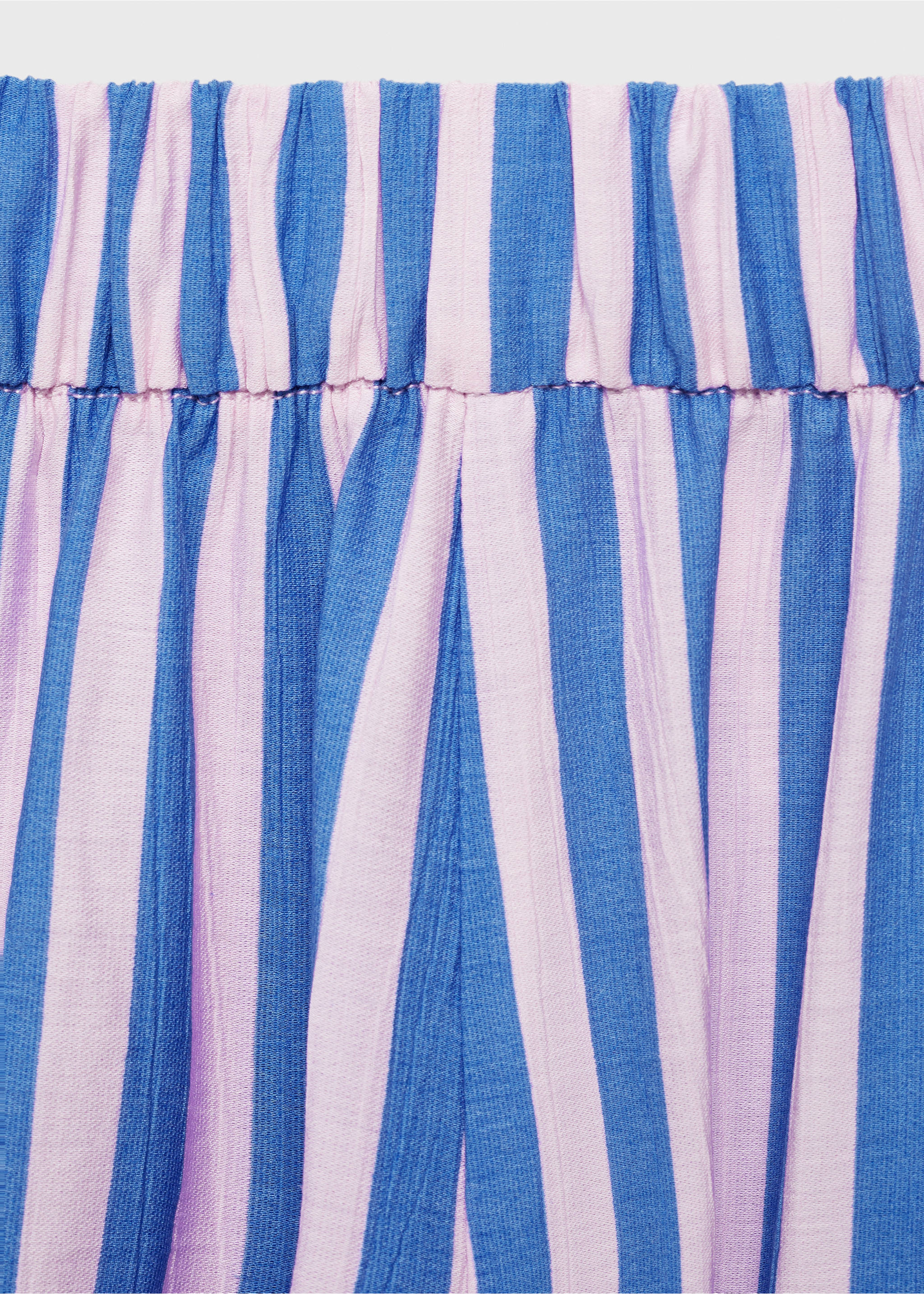 Stripe-print straight trousers - Details of the article 0, Blue. Ref: 17031157-00.