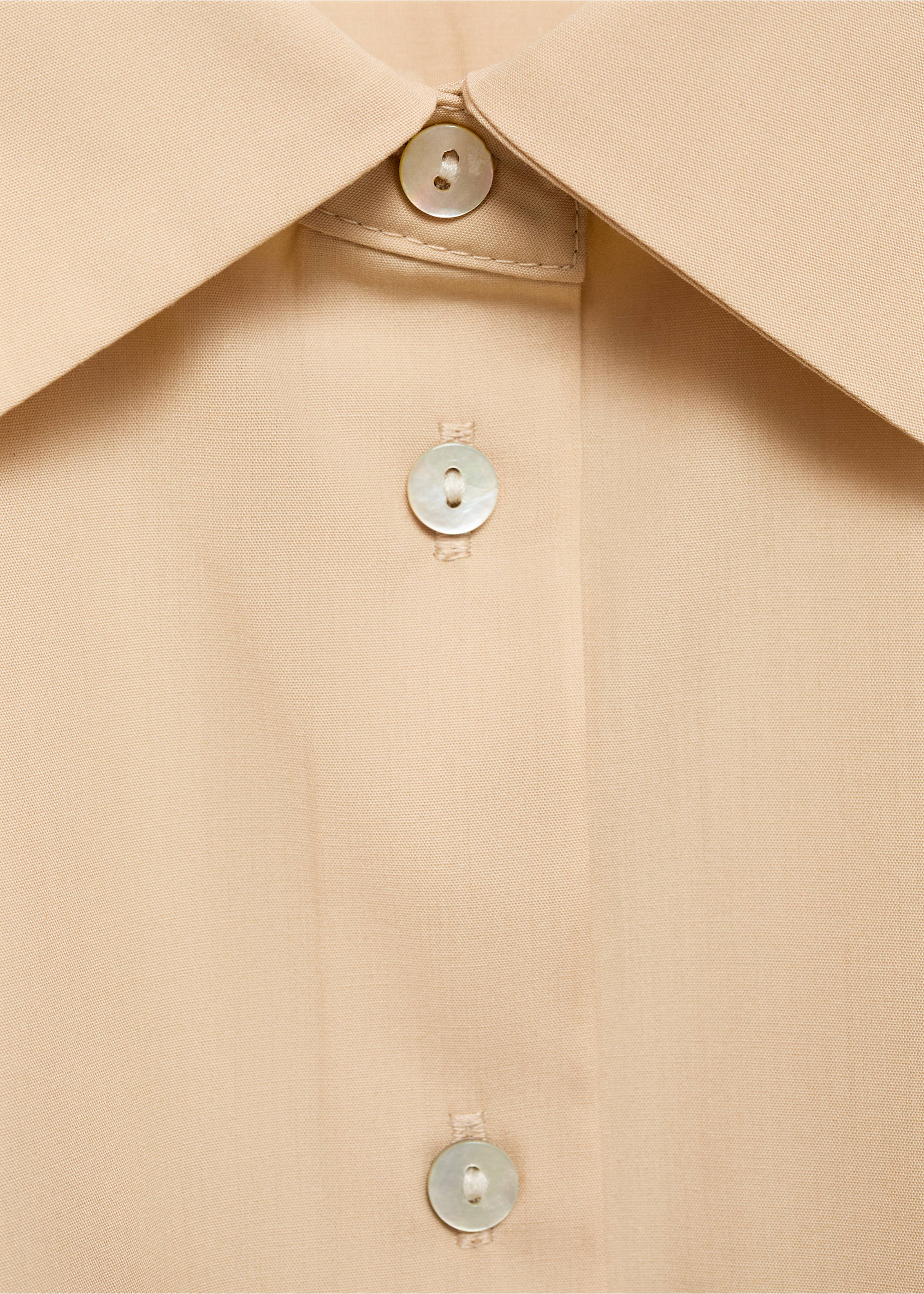 Oversized short-sleeved shirt - Details of the article 8, Medium Brown. Ref: 17031158-00.