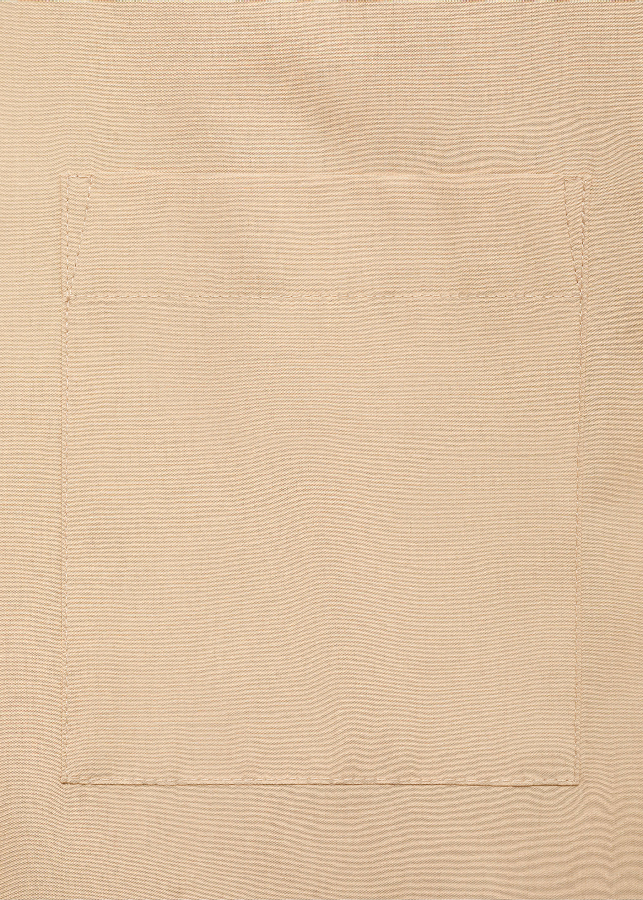 Oversized short-sleeved shirt - Details of the article 0, Medium Brown. Ref: 17031158-00.