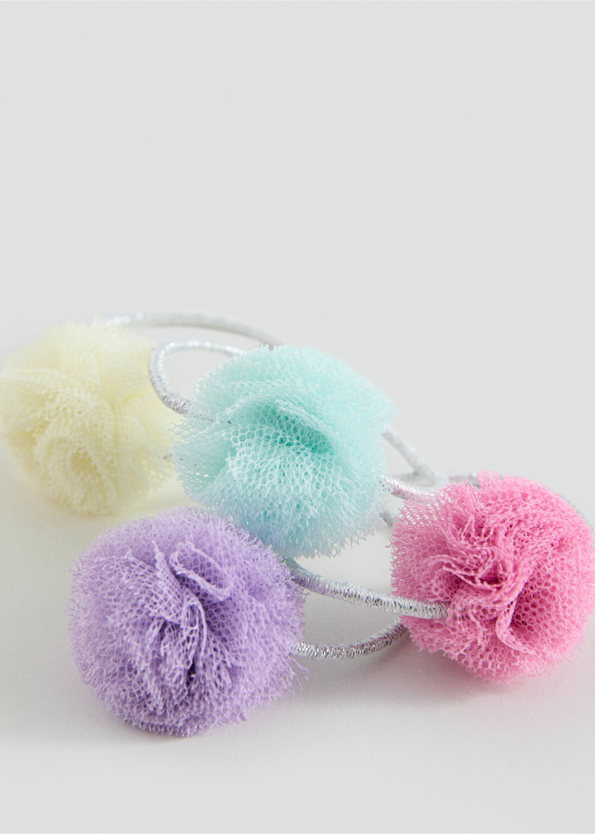 4er-Pack Scrunchies - Mittlere Ansicht, Rosa. Ref: 17031160-00.